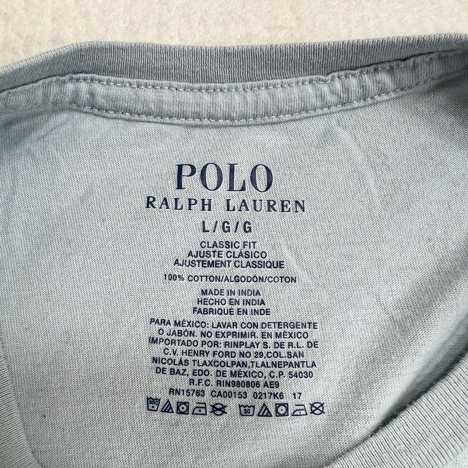Polo Ralph Lauren Polo Ralph Lauren Large Light Blue T Shirt White Pony Logo Size US L / EU 52-54 / 3 - 3 Thumbnail