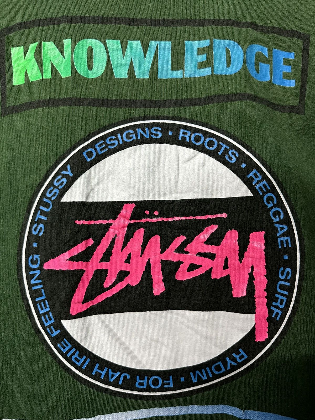 Stussy × Vintage Vintage Stussy Knowledge Power Sun Faded Tee Size US M / EU 48-50 / 2 - 6 Thumbnail