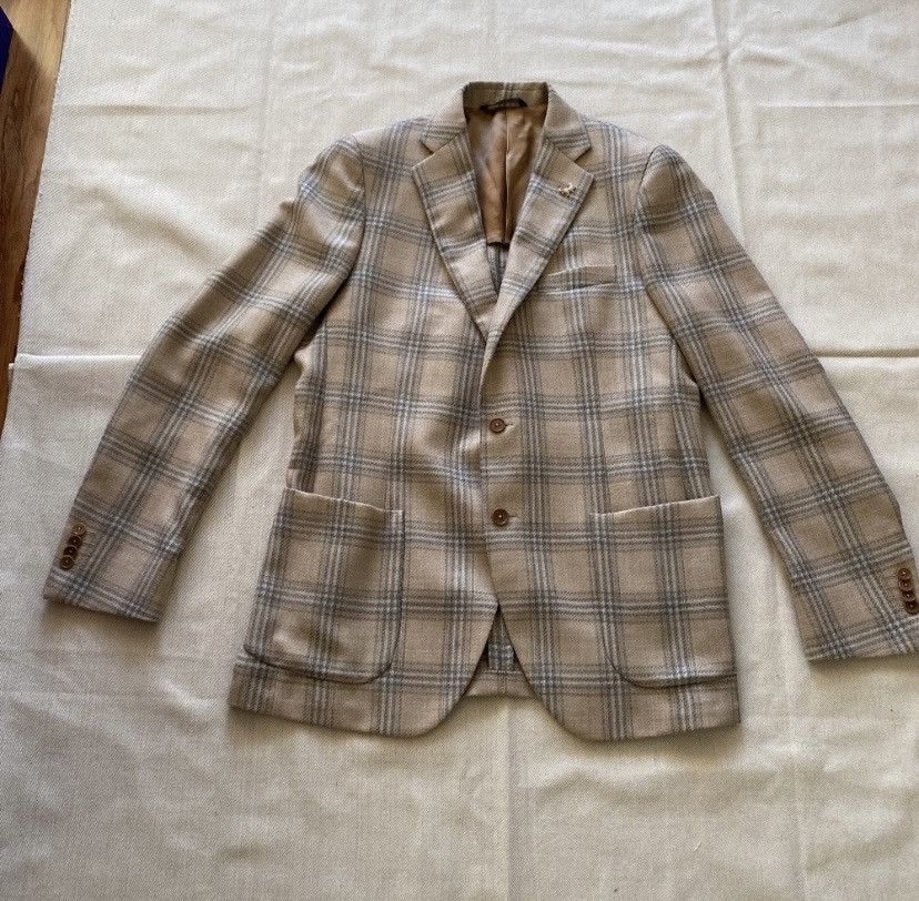 Tombolini Tombolini Wool Silk Blend Jacket Size 52L Size 52L - 1 Thumbnail