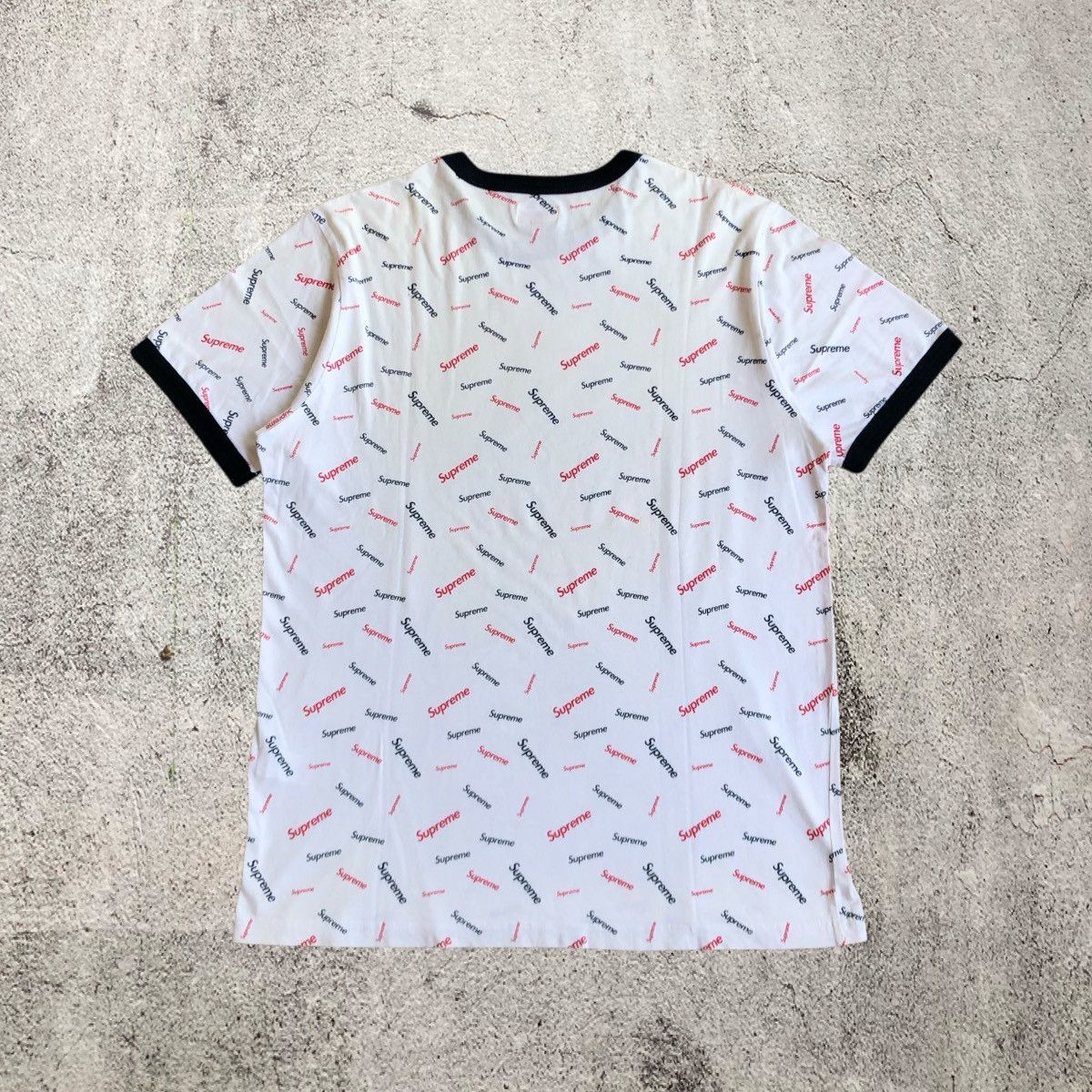 Supreme FW 18 Supreme Scatter Ringer Tee T-shirt White Size US L / EU 52-54 / 3 - 6 Thumbnail