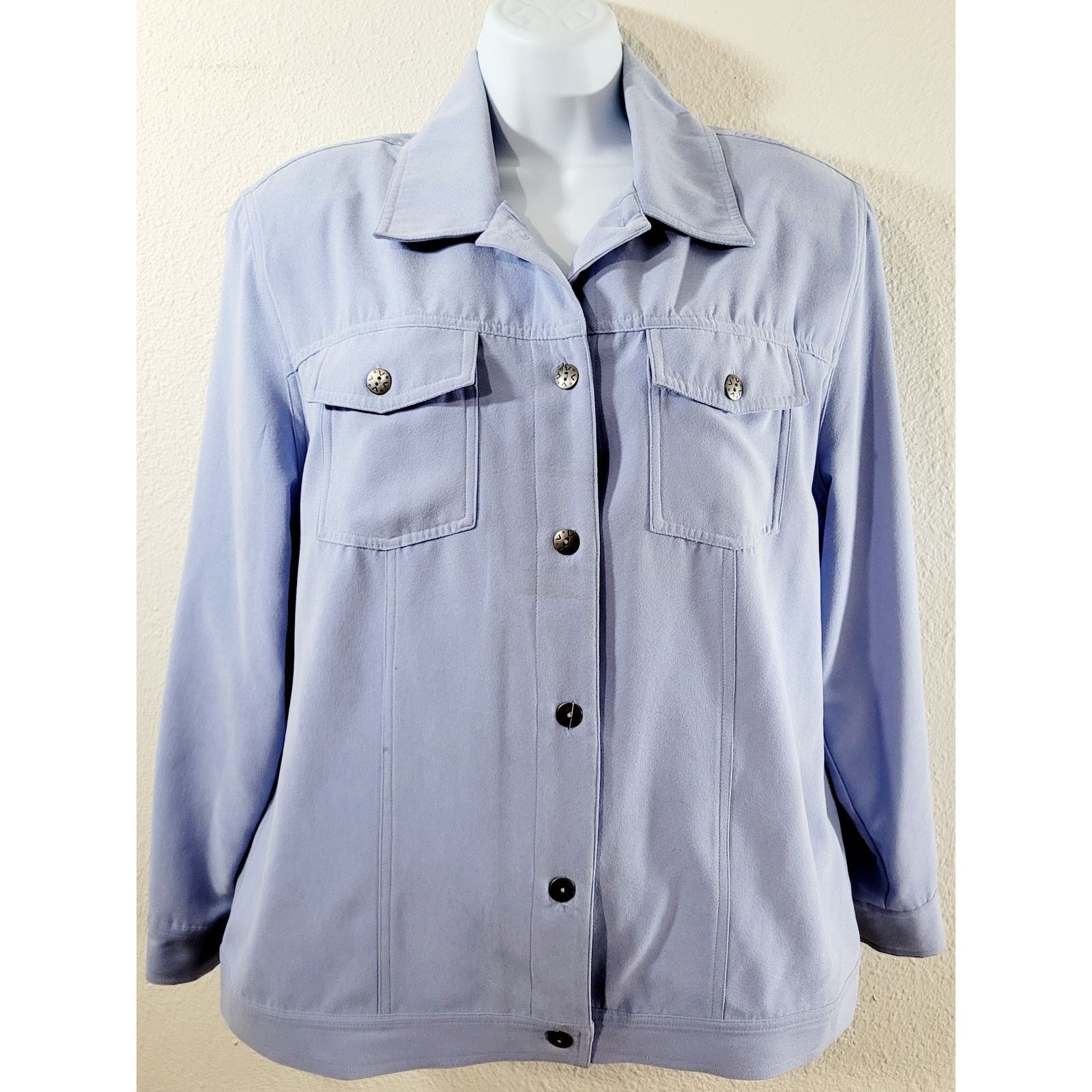Other Draper's & Damon's Periwinkle Blue Purple Button Jacket L Size L / US 10 / IT 46 - 1 Thumbnail