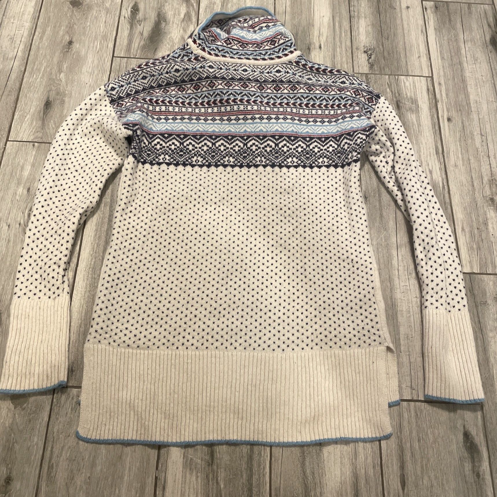 Eddie Bauer Eddie Bauer Sweater Cowl Neck Women's XS Fair Isle Cotton Wool Blend Pullover Knit Long Sleeve Multicolor Ski Outdoor Classic Mens? Size XS / US 0-2 / IT 36-38 - 7 Thumbnail