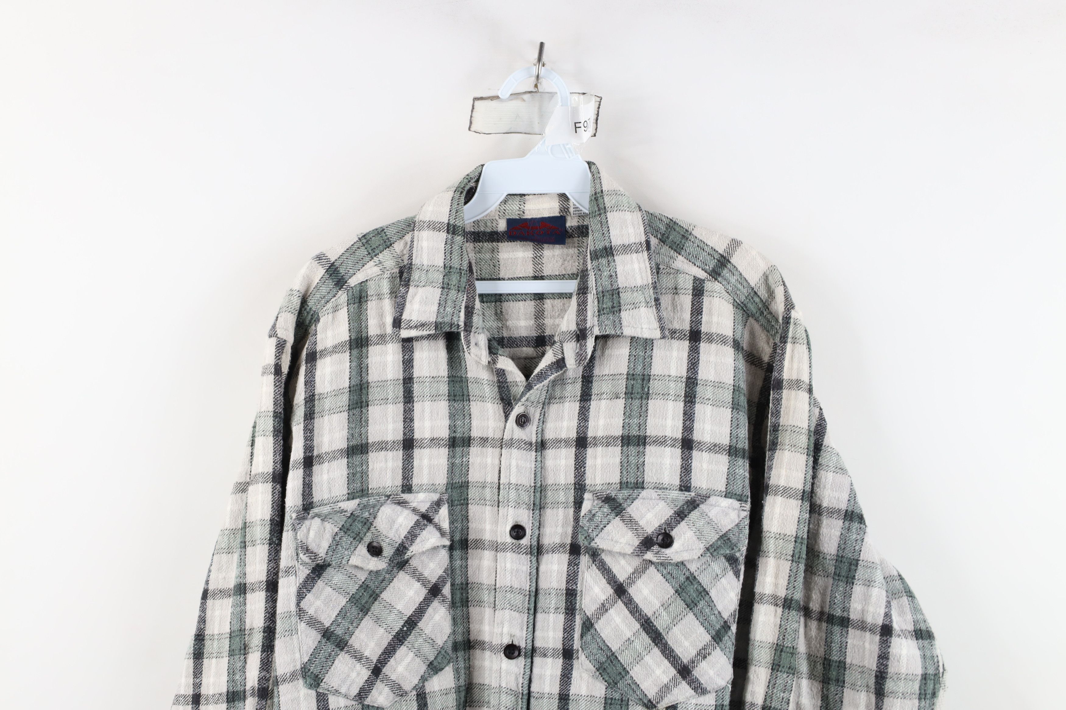 Vintage Vintage 90s Streetwear Flannel Collared Button Shirt Size US L / EU 52-54 / 3 - 2 Thumbnail