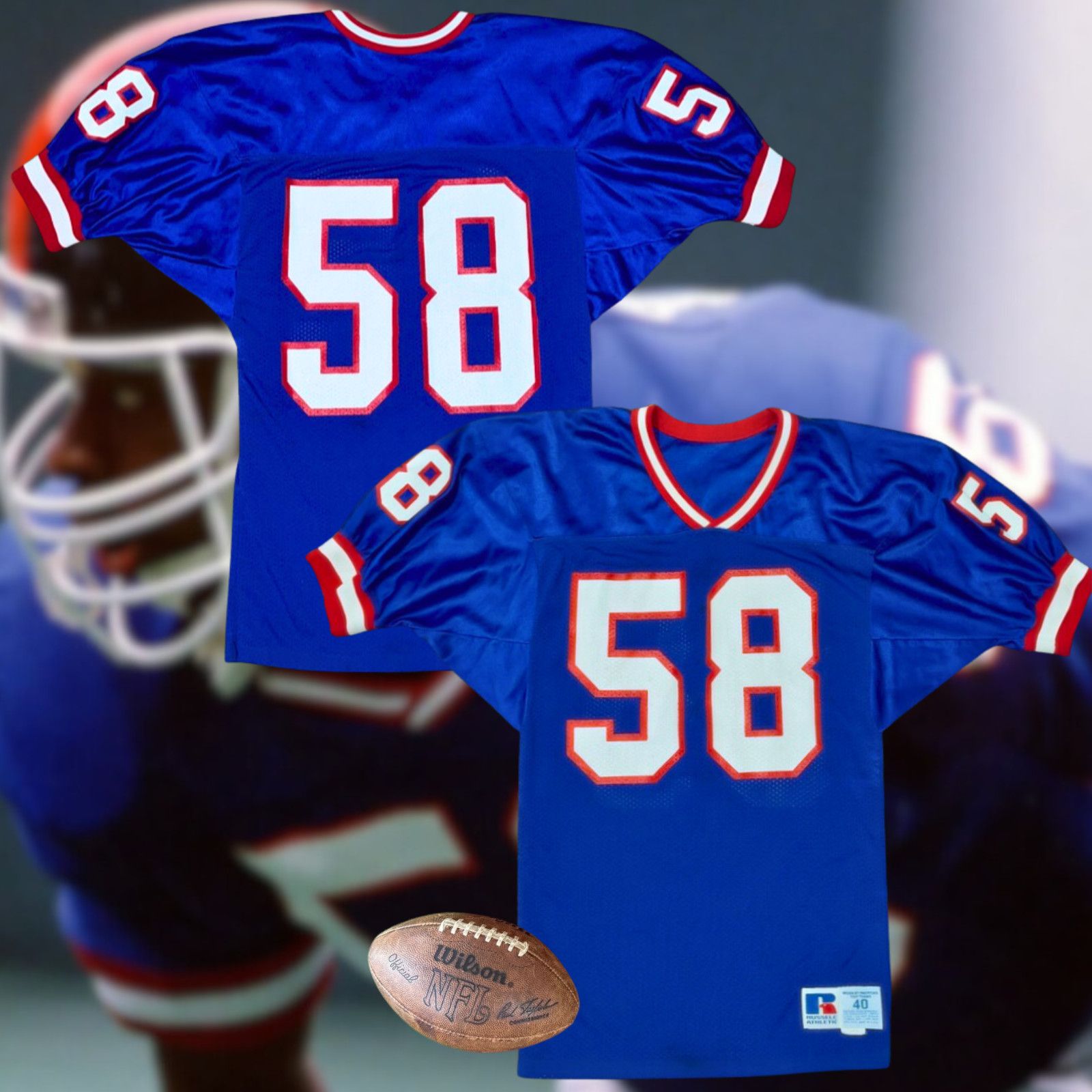 Russell Athletic New York Giants Carl Banks #58 Russell Jersey USA Size 40 M Size US M / EU 48-50 / 2 - 1 Thumbnail
