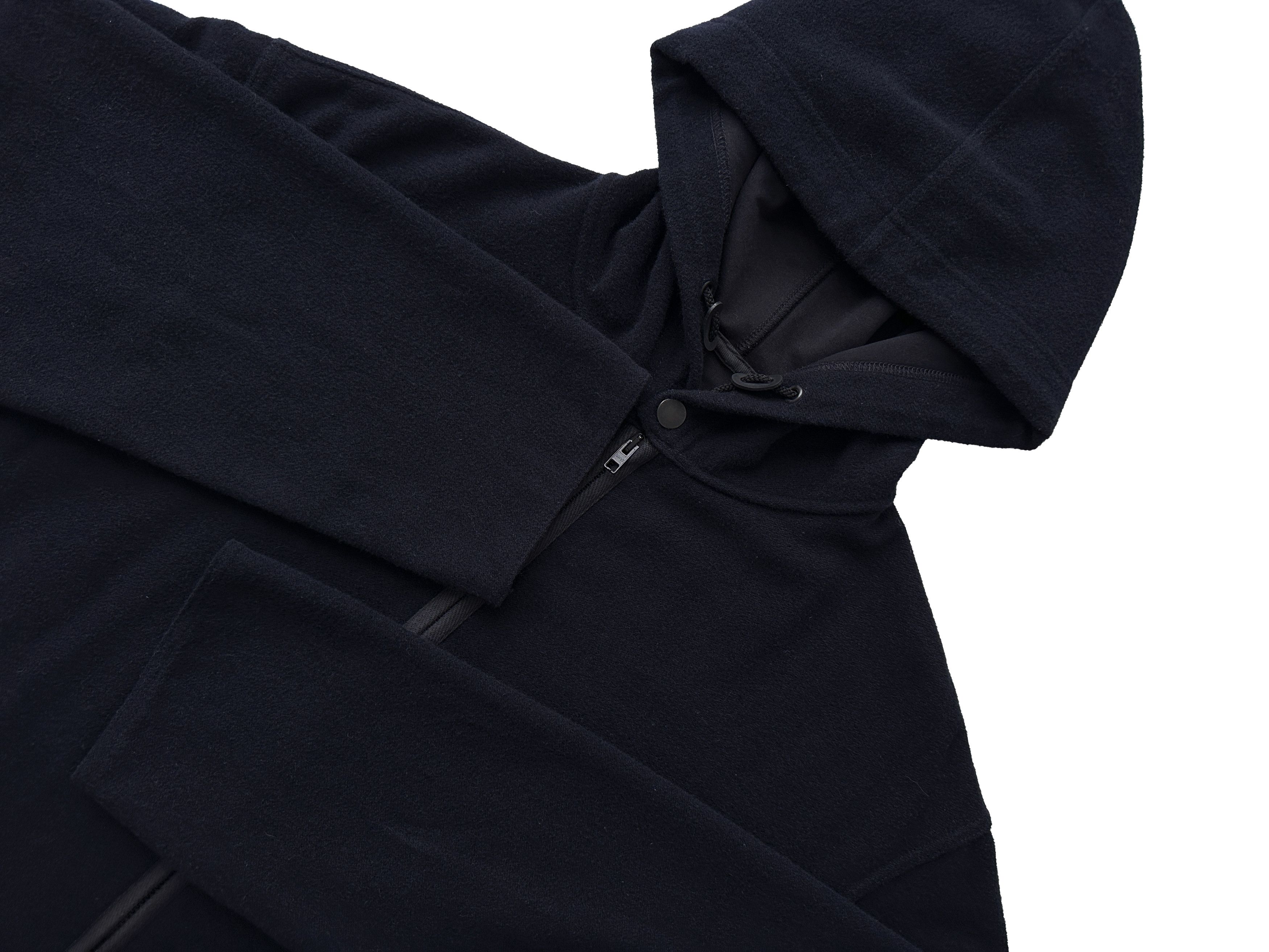 Emporio Armani Emporio Armani Vintage navy wool hoodie Size US XL / EU 56 / 4 - 5 Thumbnail