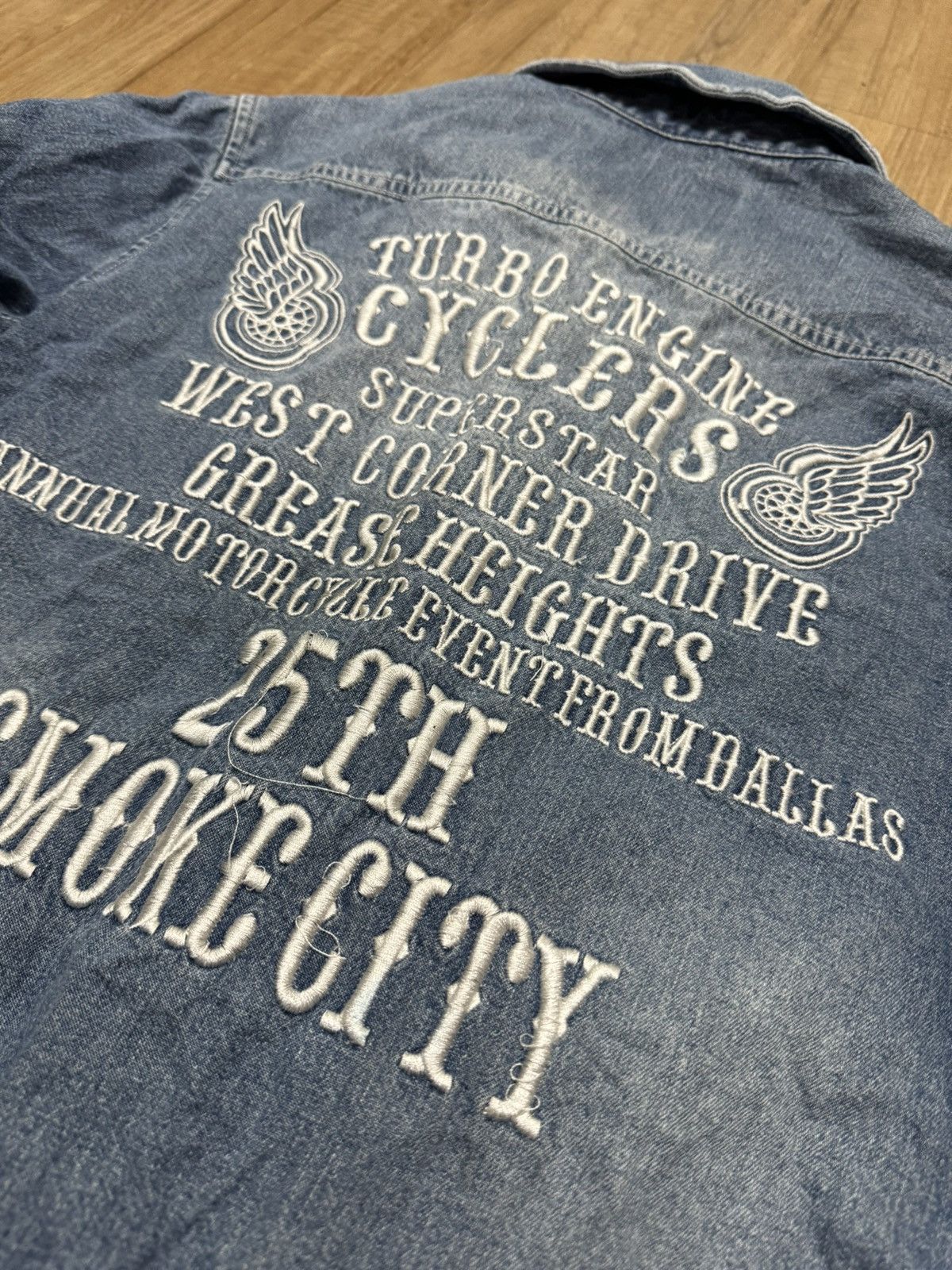 Other ANDRE MALRAUR EMBROIDERY BIKERS DENIM SHIRT Size US M / EU 48-50 / 2 - 4 Thumbnail