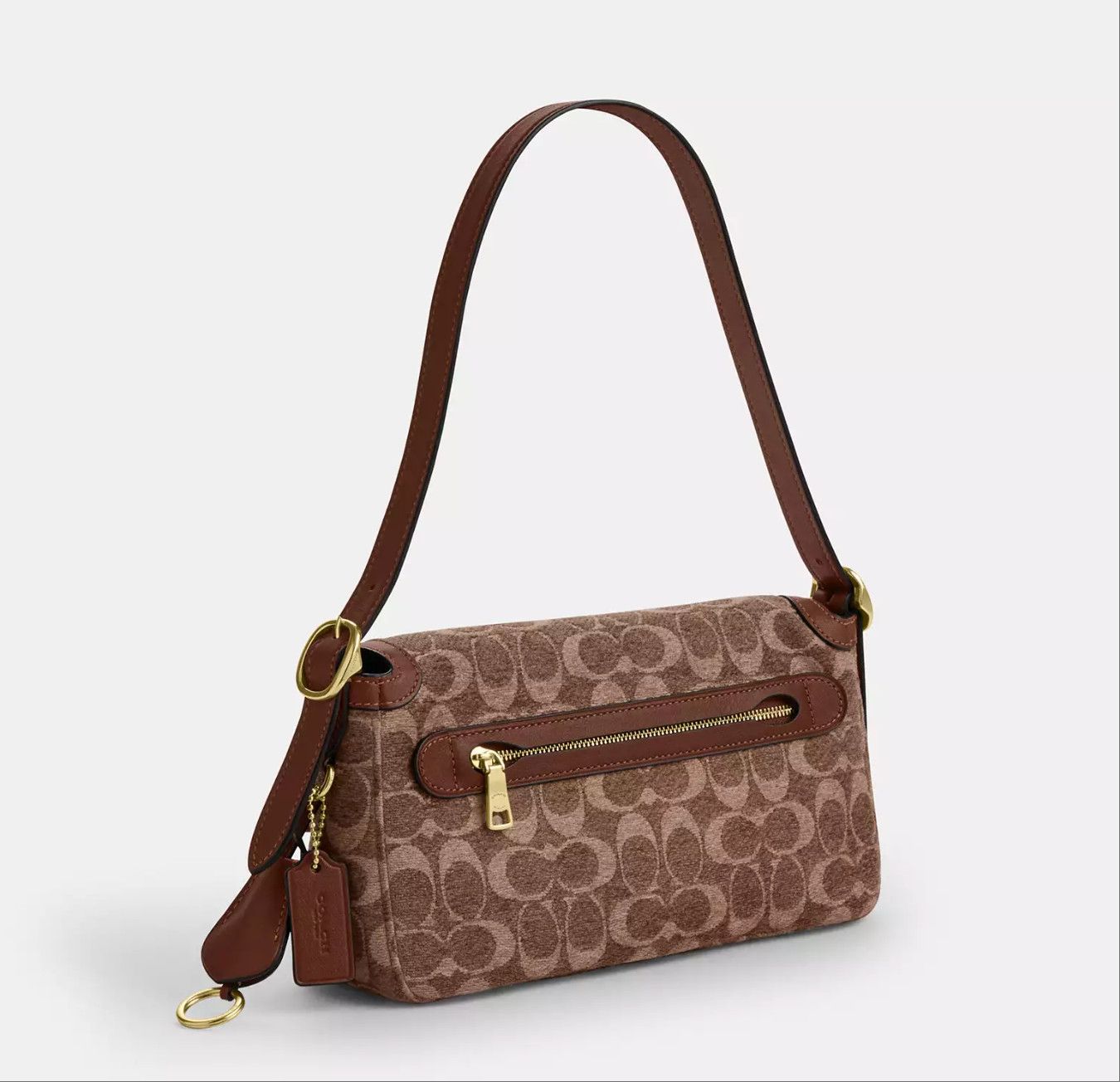 Coach Etta Small Flap Shoulder Bag In Signature Chenille CCV65 Size ONE SIZE - 8 Thumbnail