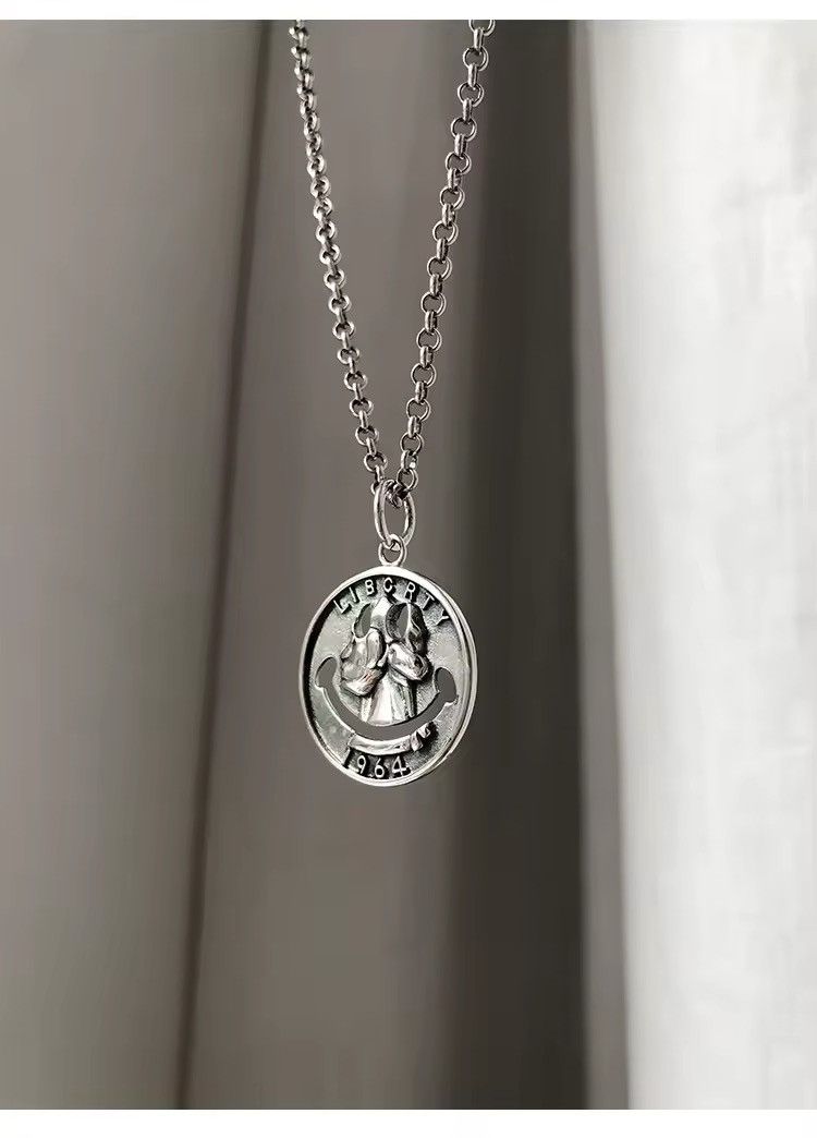 Jewelry × Vintage S925 Silver Vintage Smiley Face Necklace Size ONE SIZE - 4 Thumbnail