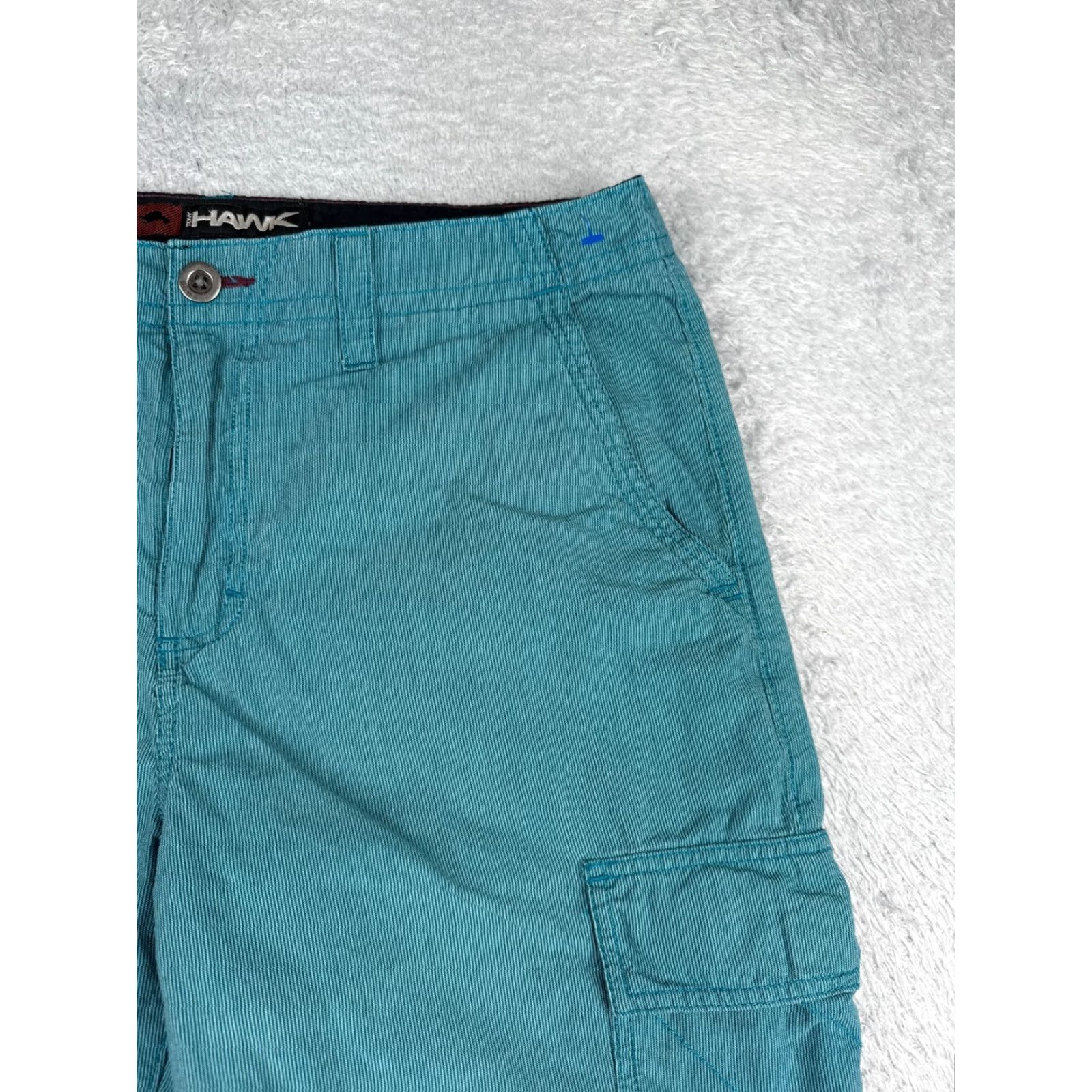 Vintage HAWK ONeill Shorts Men 33 Green Stripe Cargo Regular Cargo Shorts 100% Cotton Beach Vintage No Size US 33 - 5 Thumbnail