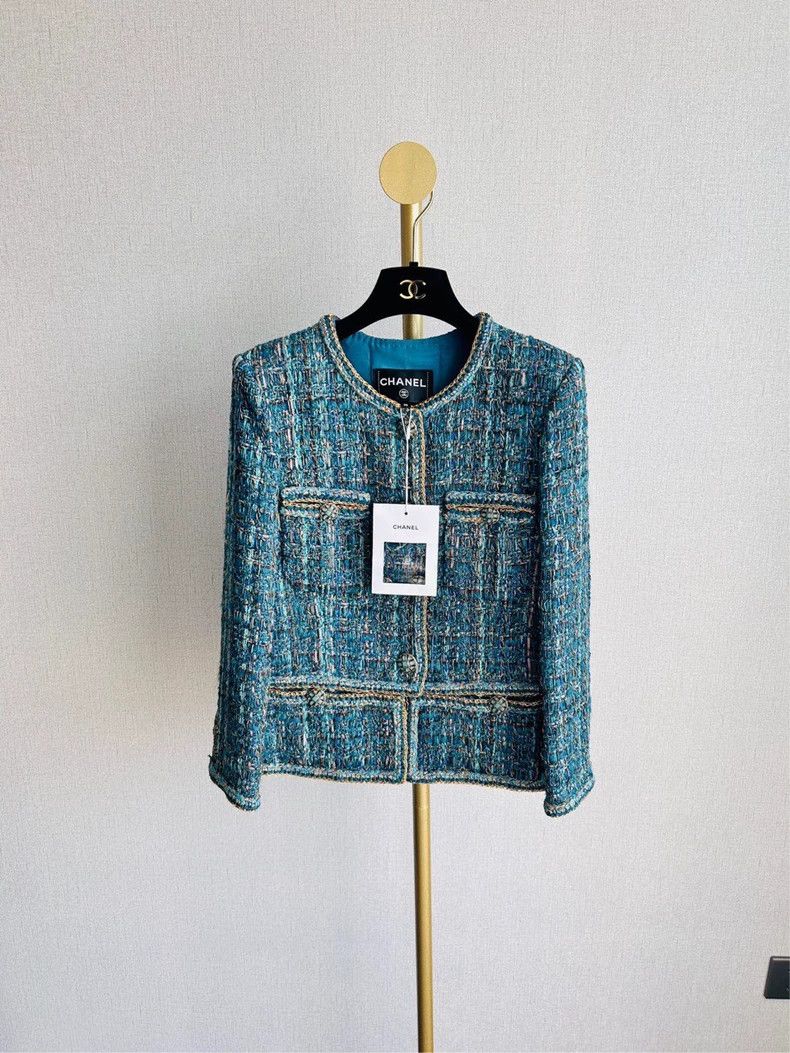 Chanel Chanel Egyptian series peacock blue and green coat Size XS / US 0-2 / IT 36-38 - 2 Thumbnail