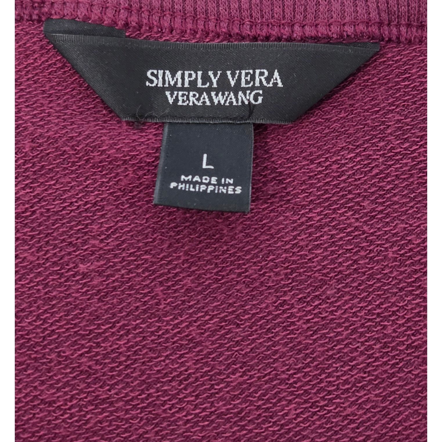 Other Simple Vera Vera Wang Burgundy Ruffled Hem Top Large Size L / US 10 / IT 46 - 5 Thumbnail