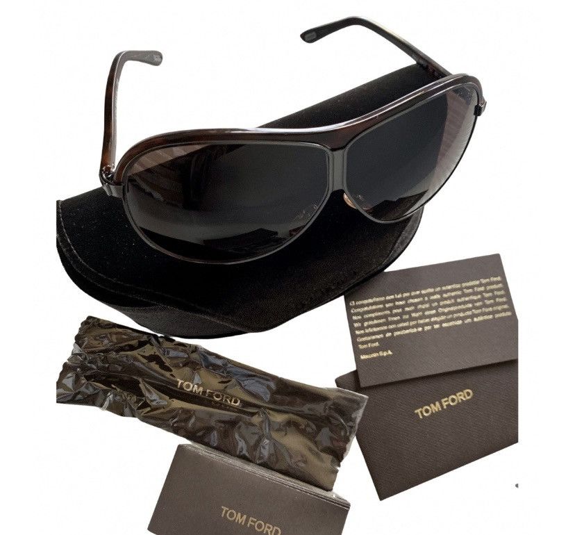 Tom Ford Tom Ford 🇮🇹 dk brown Rory unisex sunglasses NEW Size ONE SIZE - 4 Thumbnail