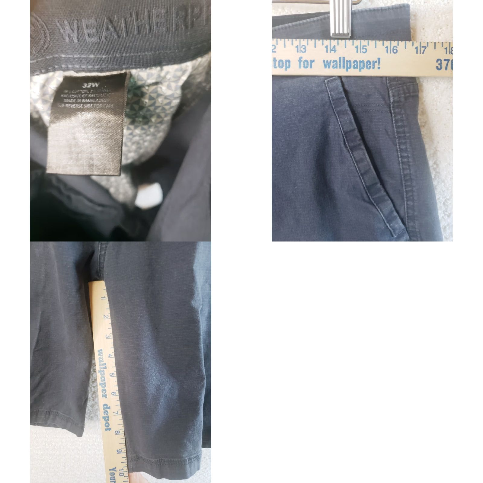 Weatherproof Weatherproof Men's Shorts Utility Flex Waistband 32x10 Gray Ripstop Casual Cotton Spandex Size US 32 / EU 48 - 8 Thumbnail
