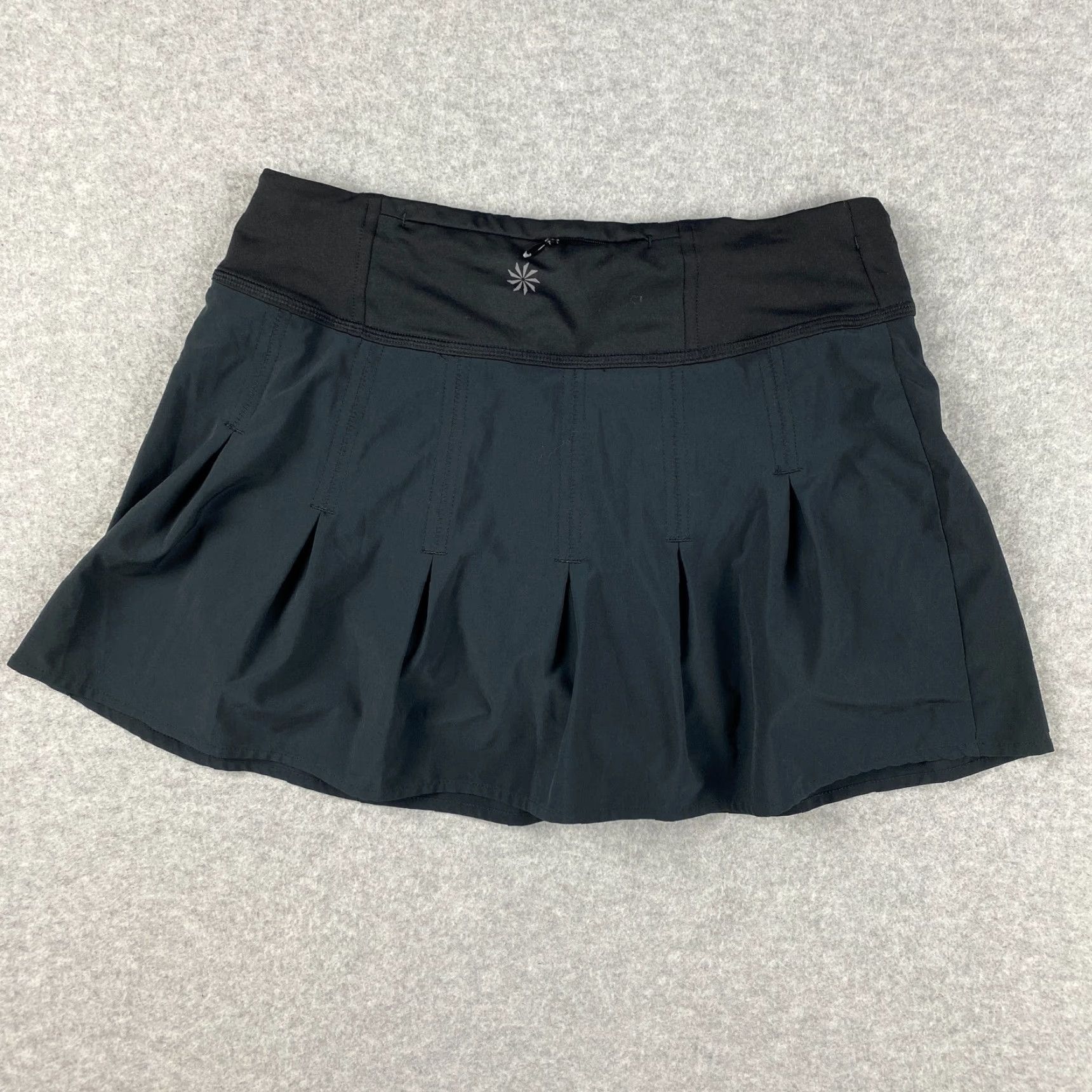 Athleta Athleta Skort Womens XS Black Pleated Zip Pocket Stretch Active Tennis Size ONE SIZE - 4 Thumbnail