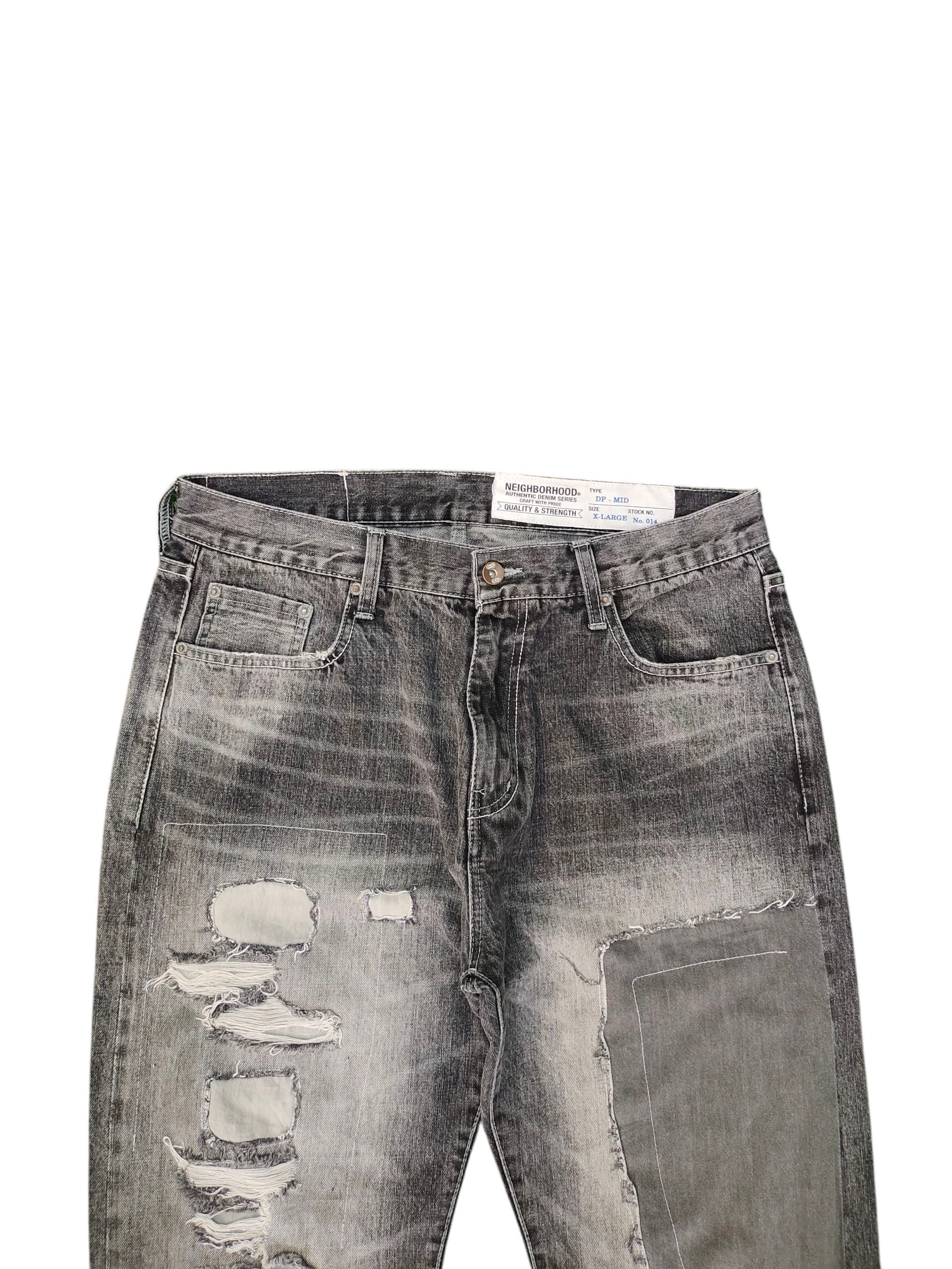 Neighborhood × Wtaps Neighborhood Dp-Mid Selvedge Patchwork Distress Denim Jeans Size US 34 / EU 50 - 2 Thumbnail