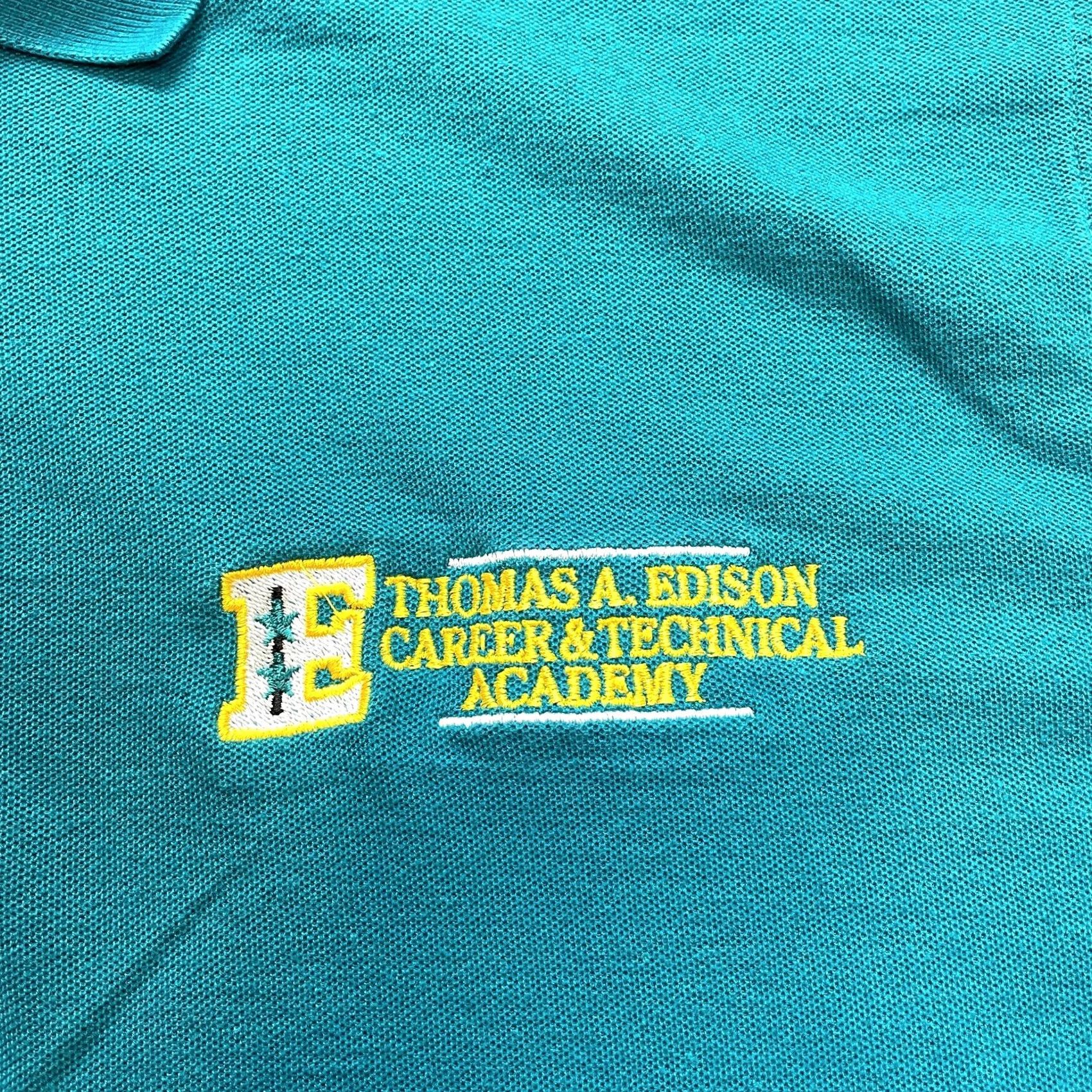Port Authority VINTAGE Port Authority Polo Shirt Mens Large Blue Thomas Edison Career Techincal Academy Shirt Polo XS Size US L / EU 52-54 / 3 - 3 Thumbnail