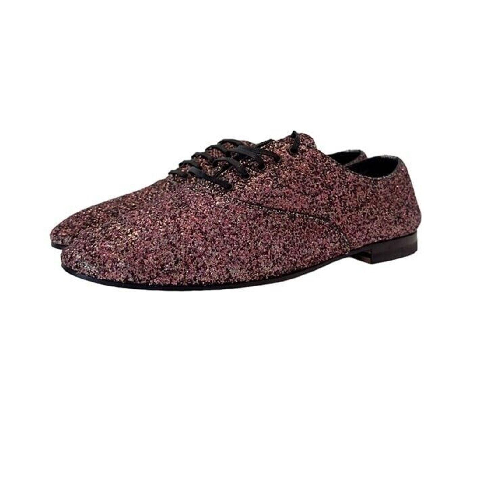 Saint Laurent Paris Saint Laurent Calfskin Glitter Oxfords Size US 9 / IT 39 - 1 Thumbnail