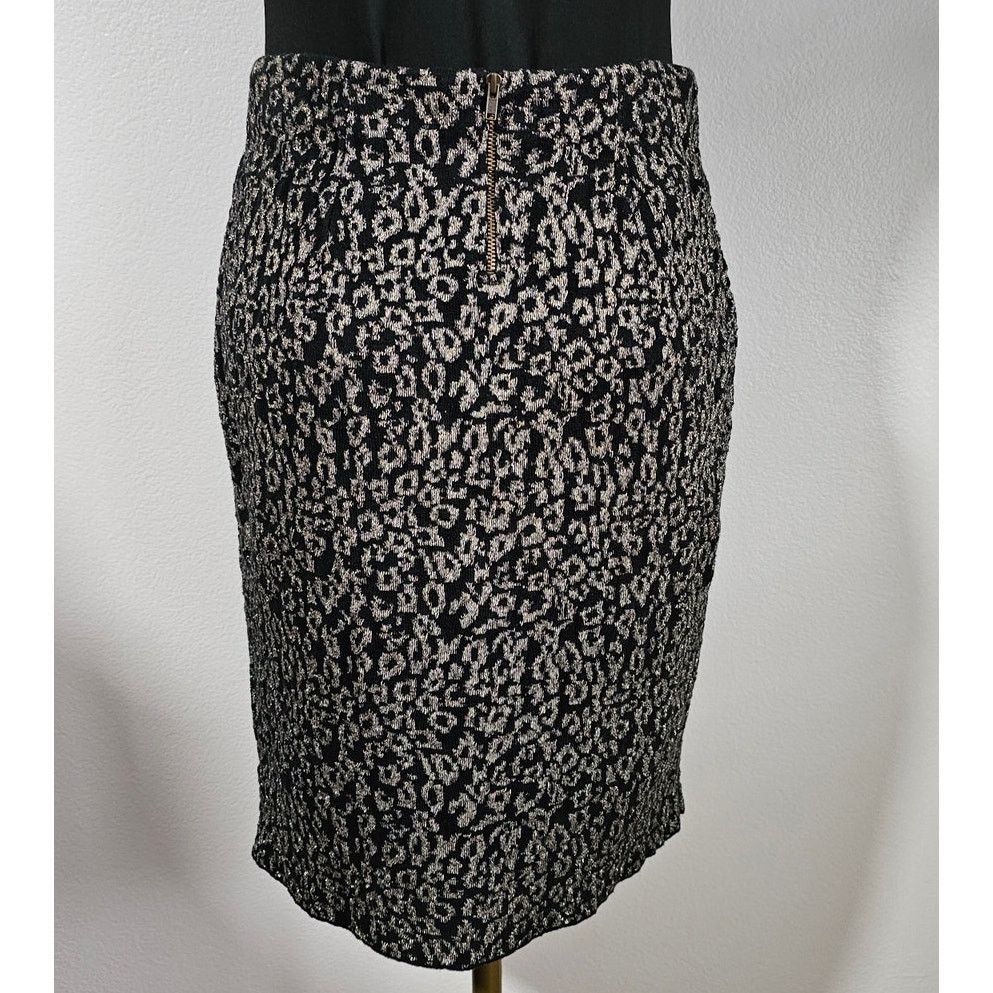 J.McLaughlin NWT J. McLaughlin Black Gold Parlor Jacquard Knit Skirt S Size 27" / US 4 / IT 40 - 3 Thumbnail