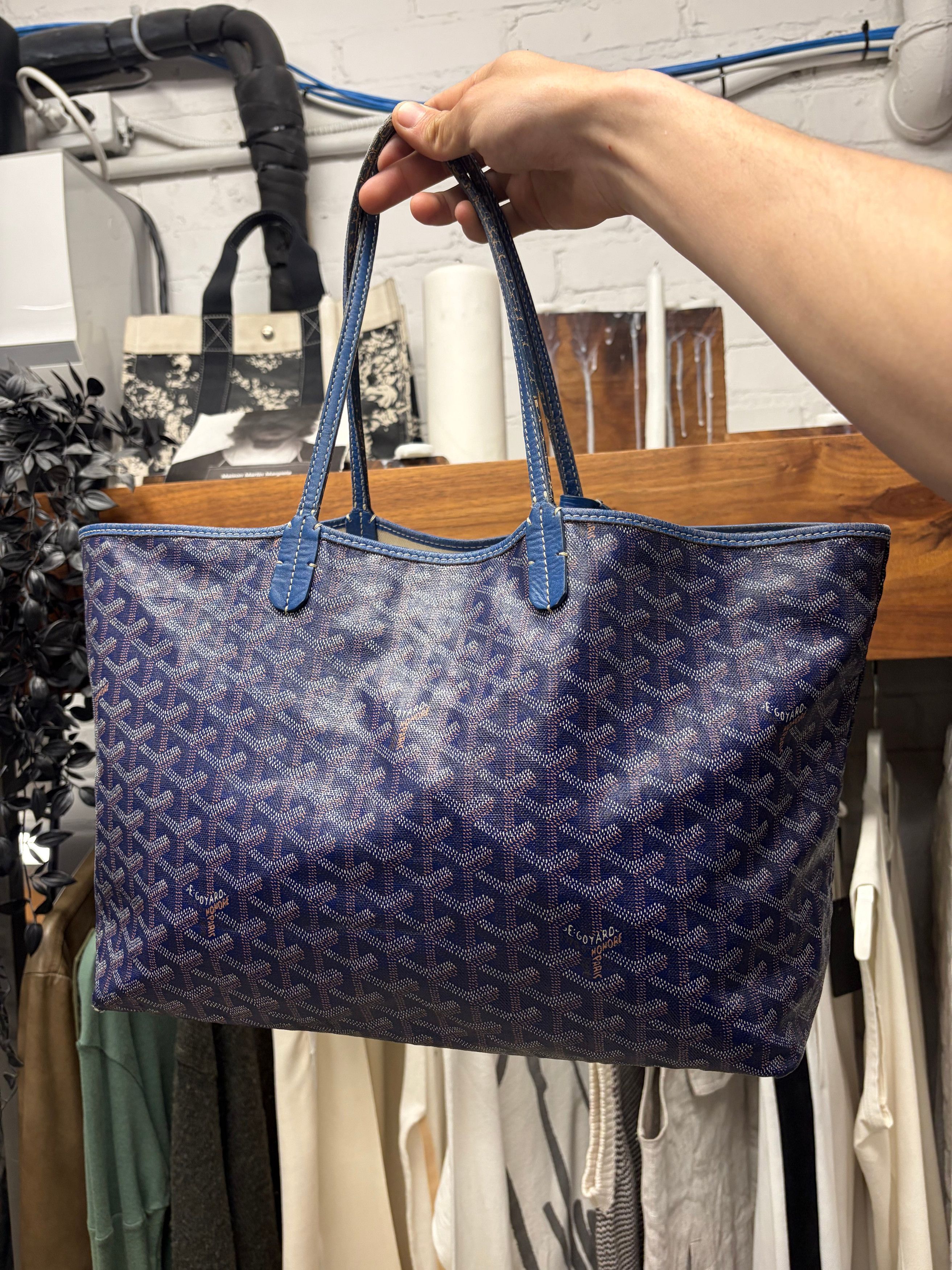 Goyard Goyard ‘ST Louis PM’ Blue Monogram Tote Bag Size ONE SIZE - 1 Thumbnail