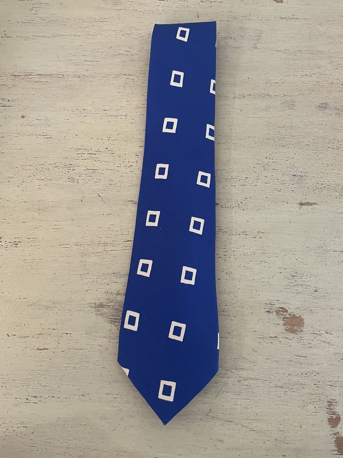 Ralph Lauren Purple Label Spaced Abstract Square Print Silk Tie Size ONE SIZE - 1 Thumbnail