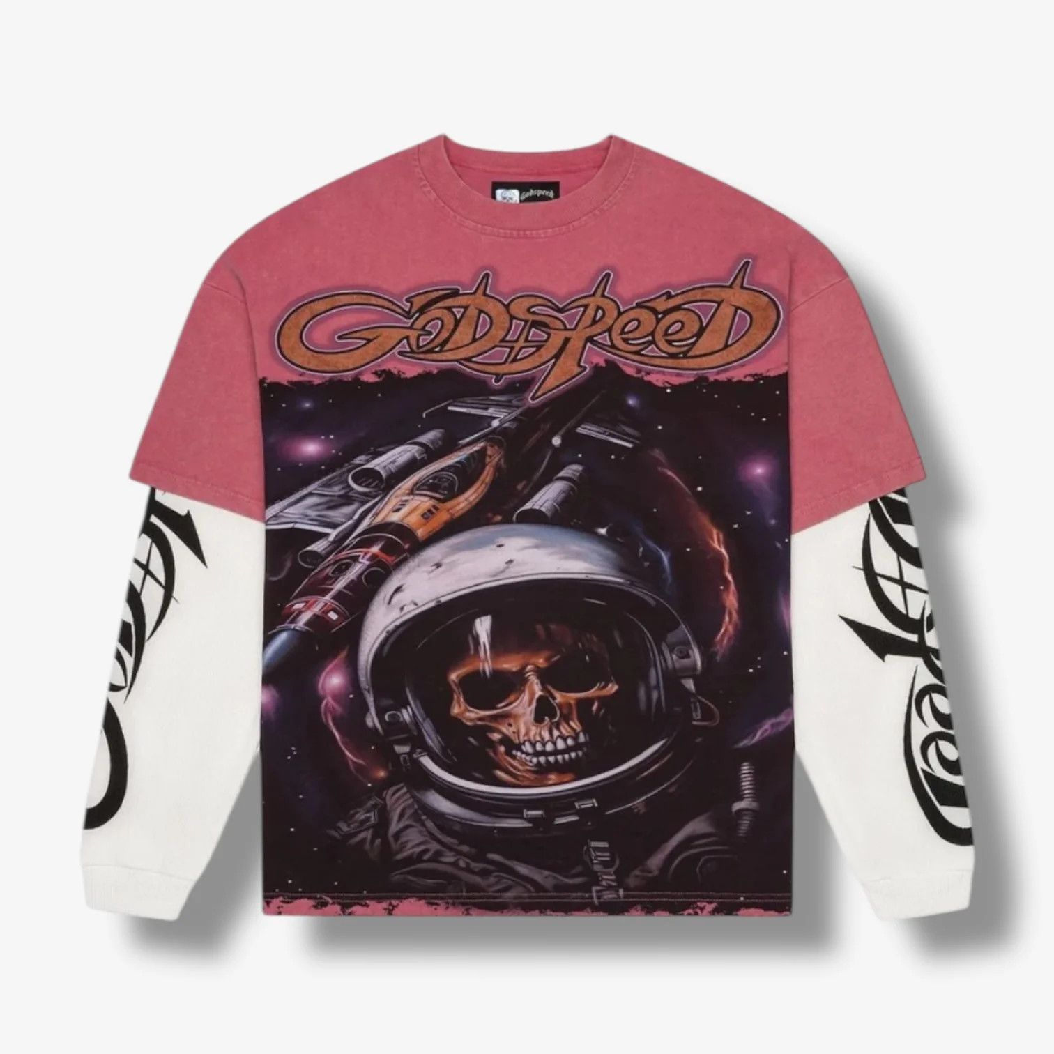 Godspeed Godspeed 'Space Traveler Layered' LS Pink Tee Size US L / EU 52-54 / 3 - 1 Thumbnail