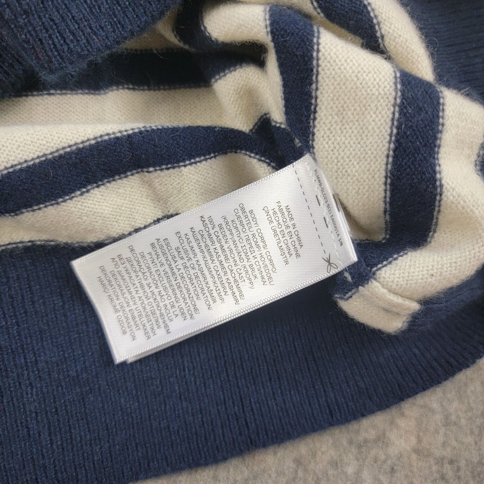 Polo Ralph Lauren Polo Ralph Lauren Optic Stripes 100% Cashmere Sweater Size M / US 6-8 / IT 42-44 - 8 Thumbnail