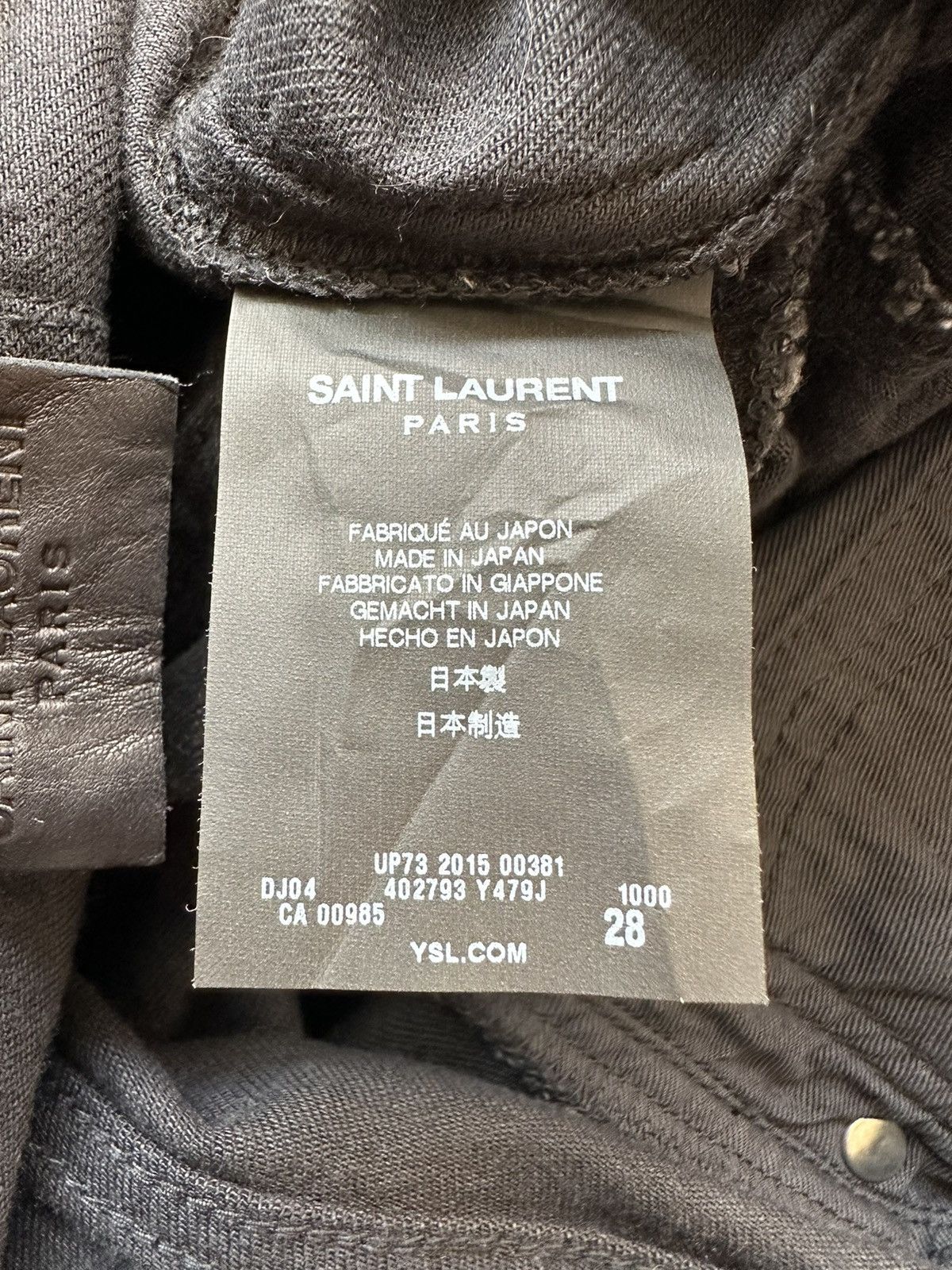 Hedi Slimane × Saint Laurent Paris 2015 Saint Laurent Paris star overprint slim denim Size US 31 - 17 Thumbnail