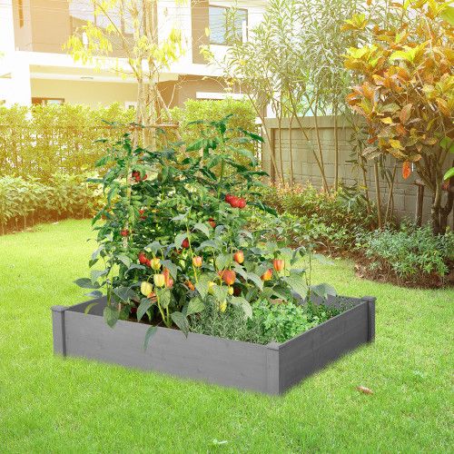 Designer × Homemade Raised Garden Bed 48x48x10'', Outdoor Wood Planter Box Over Size US L / EU 52-54 / 3 - 6 Thumbnail