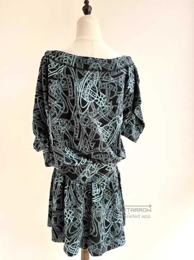 Vivienne Westwood Vivienne Westwood Black Green Big Saturn Printed Asymmetri Size L / US 10 / IT 46 - 3 Thumbnail