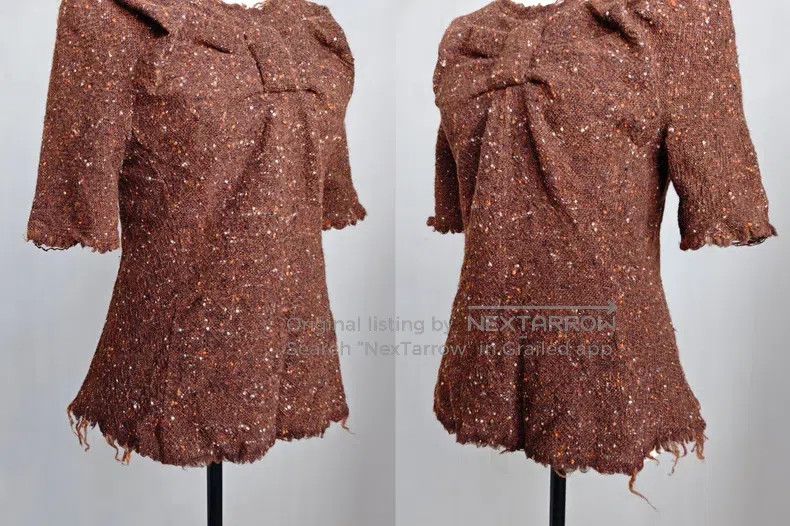 Junya Watanabe Junya Watanabe Woolen bow mid-sleeve top Size S / US 4 / IT 40 - 7 Thumbnail