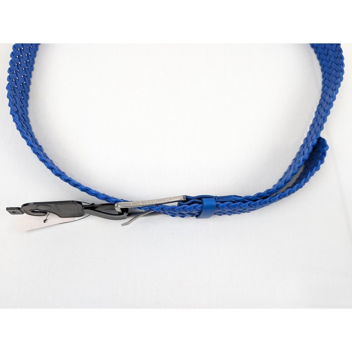 Bottega Veneta o1rshd1 Size: 105 / Nappa Woven Chevron Belt in Blue Size 40 - 16 Thumbnail