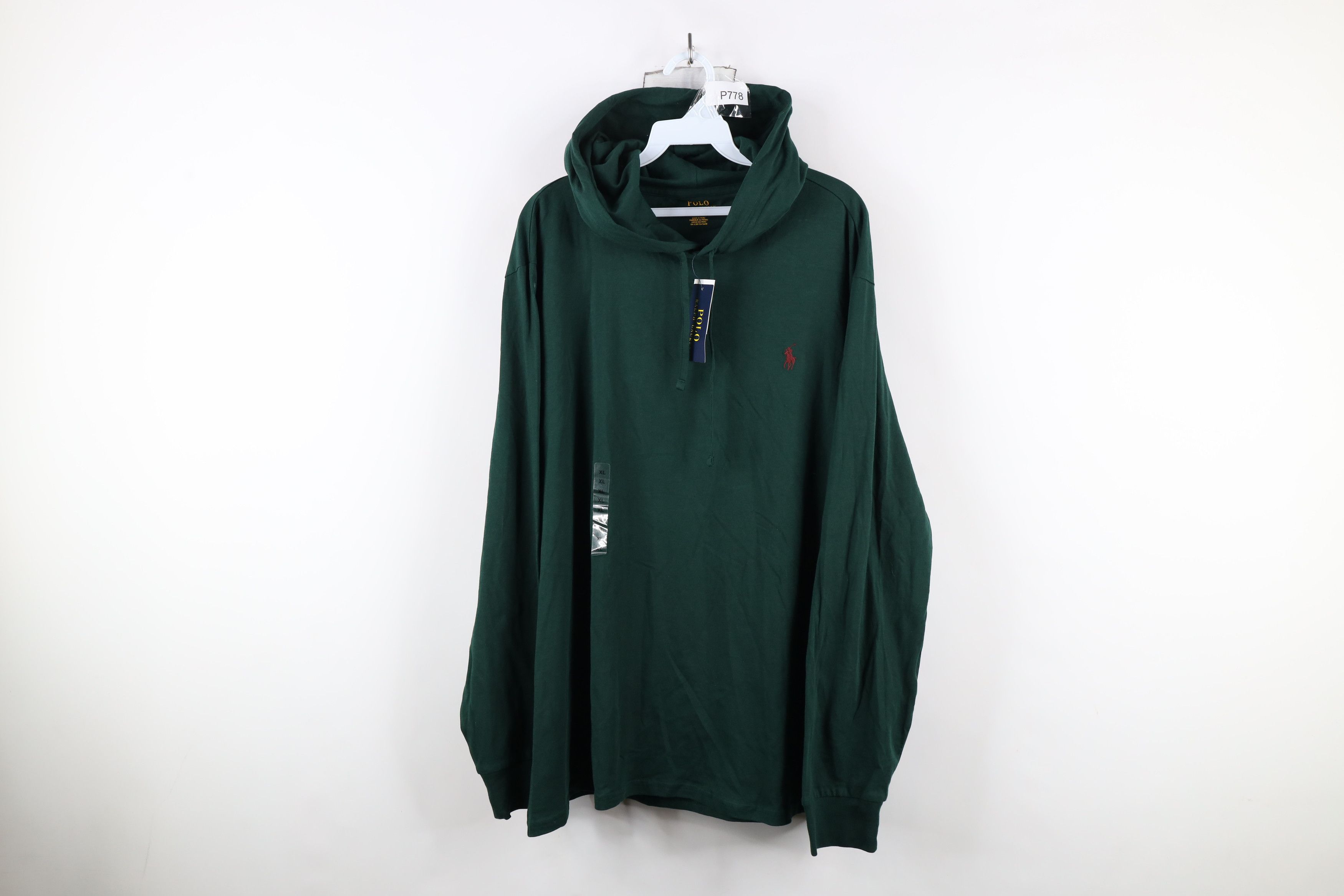 Ralph Lauren × Vintage New Ralph Lauren Long Sleeve Hoodie Hooded T-Shirt Green Size US XL / EU 56 / 4 - 1 Thumbnail