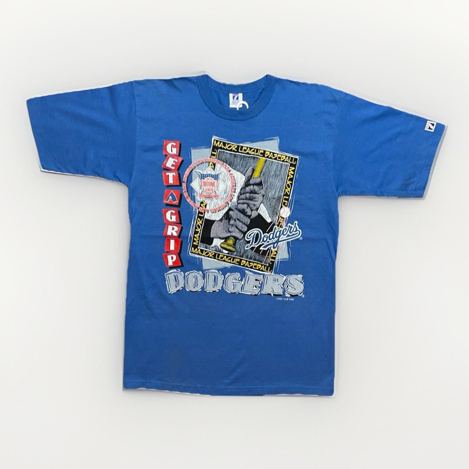 VTG Logo 7 1994 Dodgers MLB Get a Grip T-Shirt USA Large