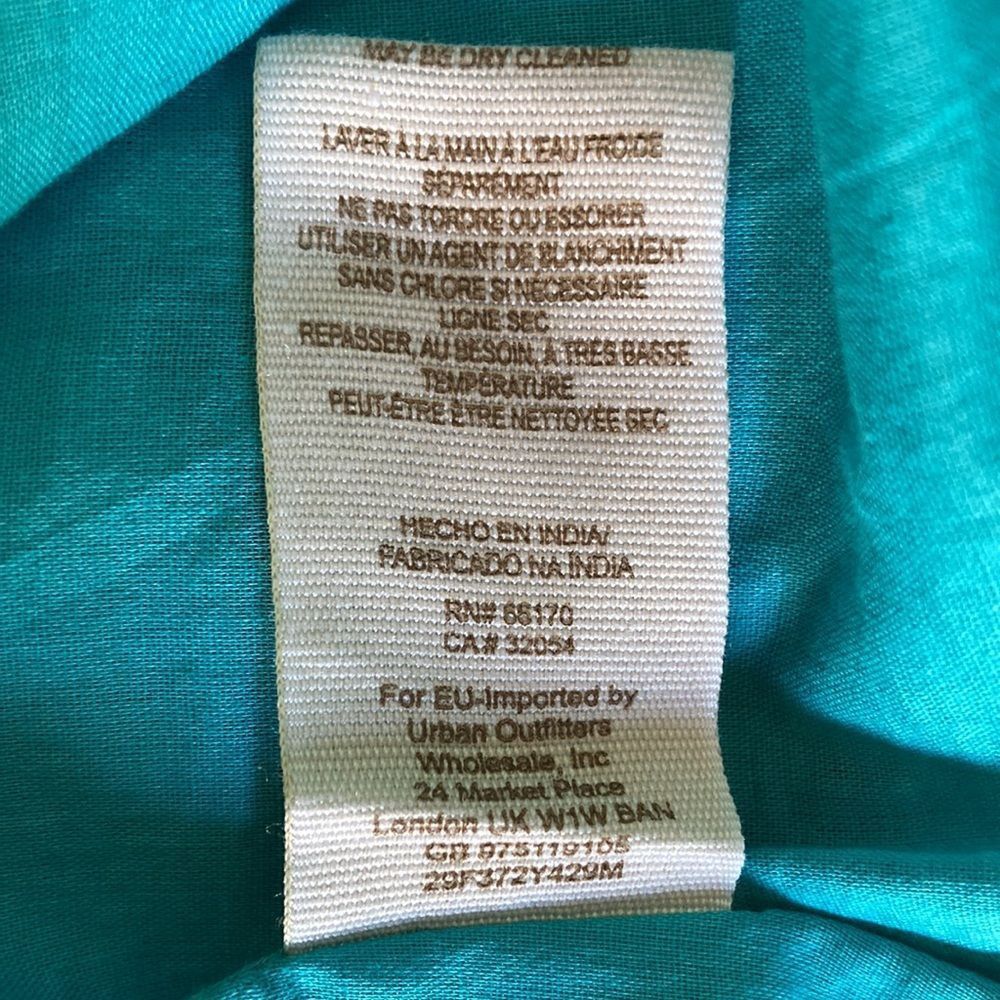 Free People Free People Size 6 Mini Fit Flare Dress S Turquoise & Black Size S / US 4 / IT 40 - 5 Thumbnail