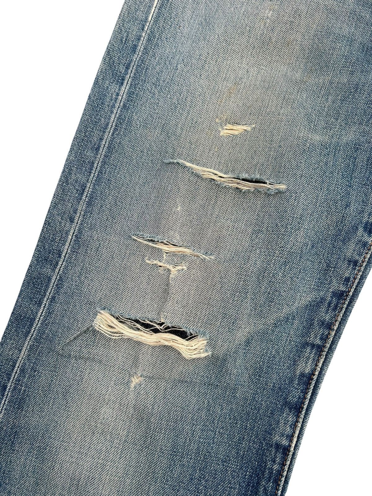Kapital Thrashed Vintage Levis big E Selvedge Denim Jeans Size US 30 / EU 46 - 7 Thumbnail