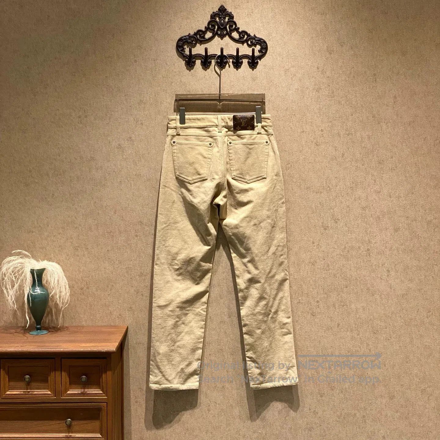 Louis Vuitton Louis Vuitton Khaki Monogram Leather Patch Pants. Size US 36 / EU 52 - 2 Thumbnail