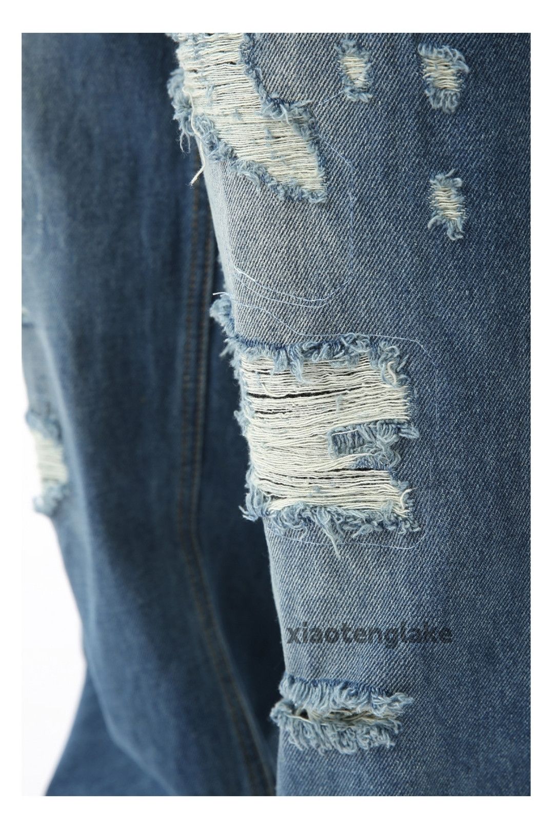 Jean × Vintage washed faded skate hiphop damaged ripped jeans Size US 33 - 7 Thumbnail