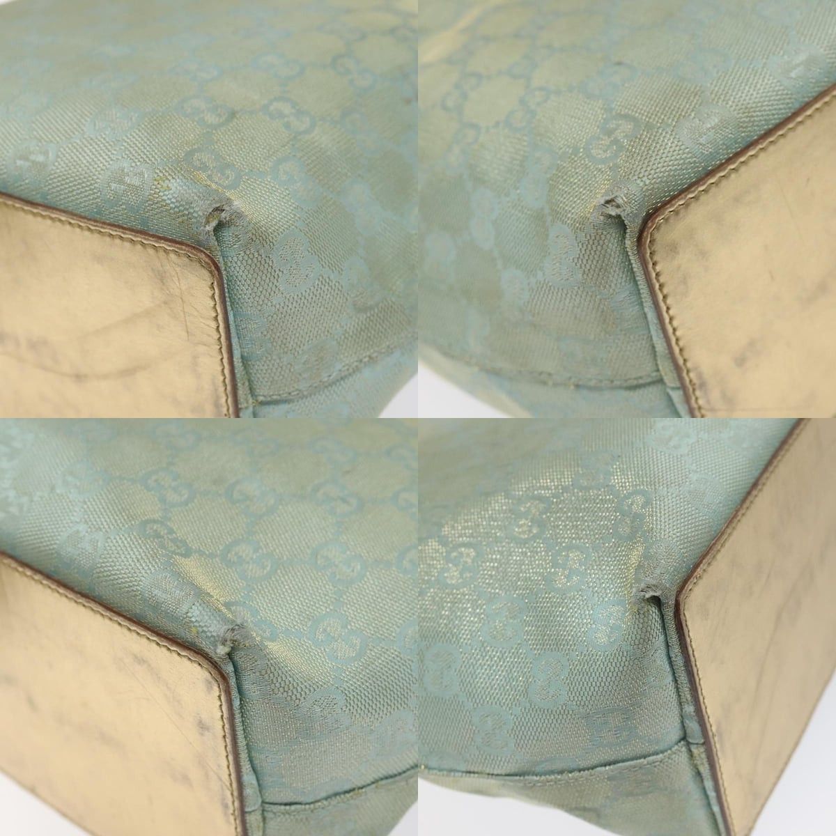 Gucci GUCCI GG Canvas Tote Bag Nylon Peppermint Gold 002 002 Size ONE SIZE - 10 Thumbnail