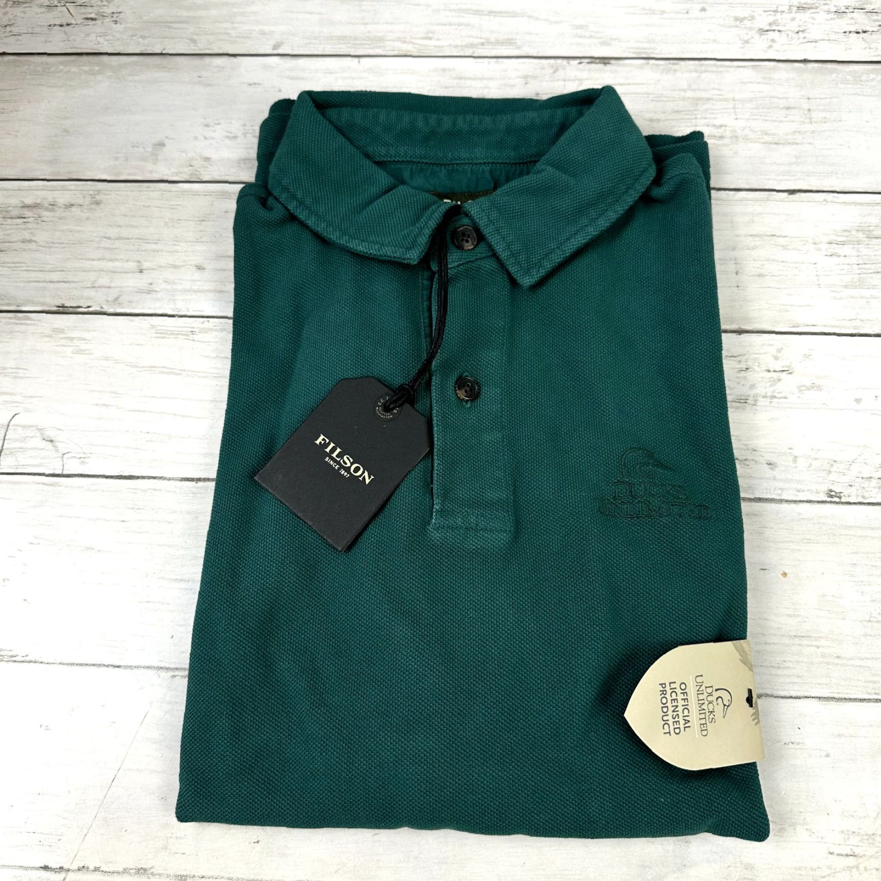 Filson VINTAGE Filson Rugby Polo Shirt Mens Small Green Cotton 90s Outdoor Casual Size US S / EU 44-46 / 1 - 3 Thumbnail