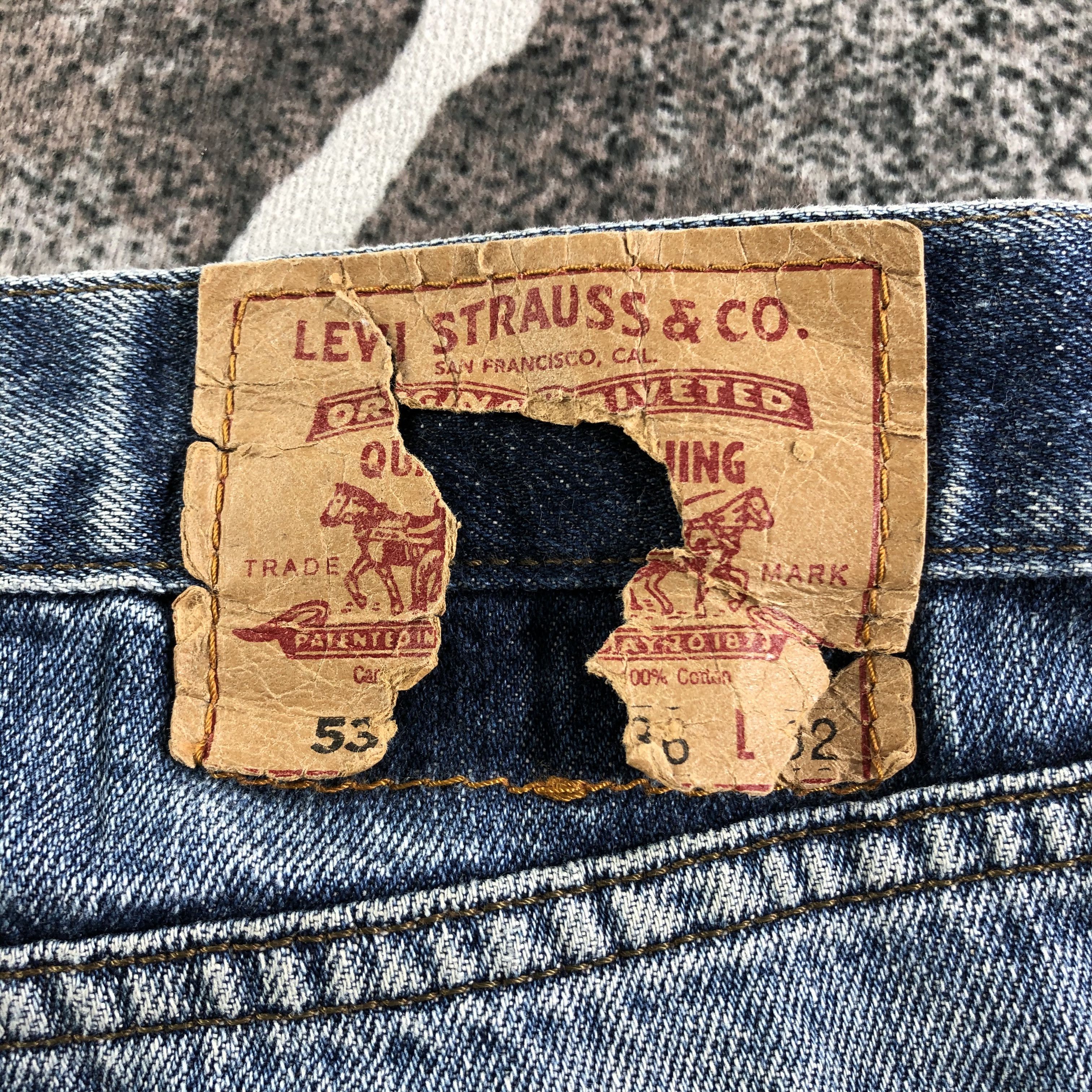 Levi's Vintage Levis 533 Jeans Ripped Denim KJ2823 Size US 35 - 5 Thumbnail