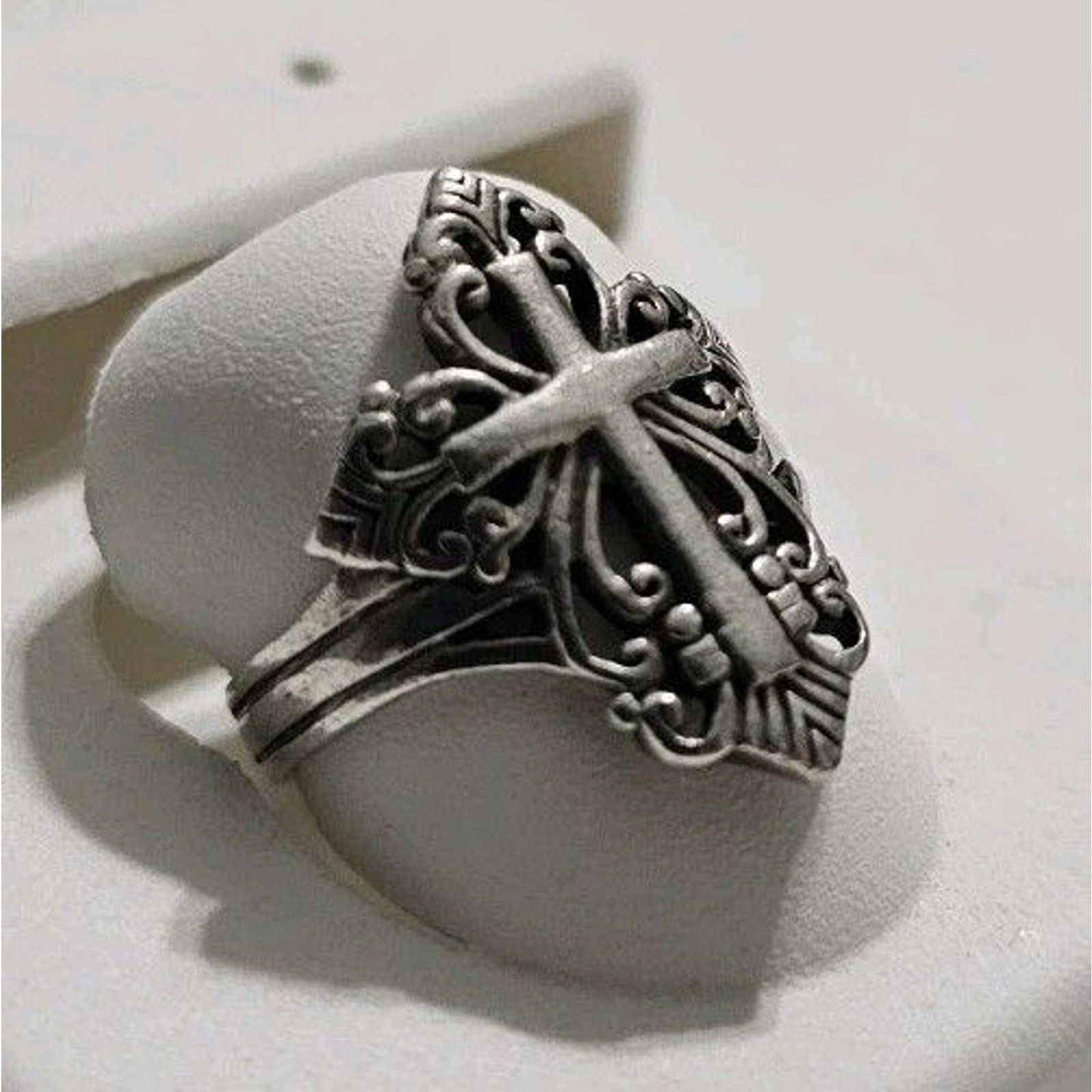 Other Sterling Silver 925 Cross Ring Size 7 Size ONE SIZE - 4 Thumbnail