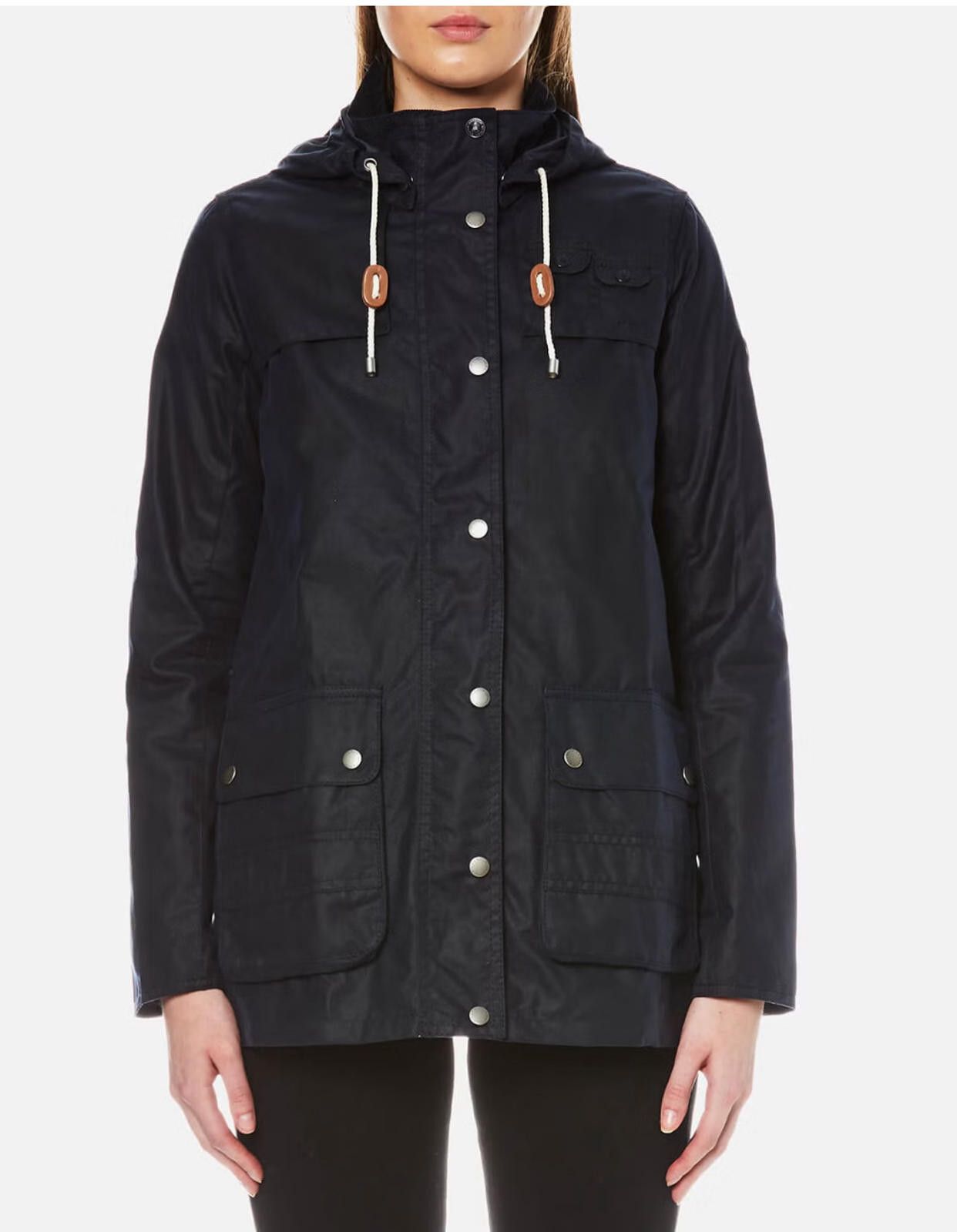 Barbour Barbour Navy Wax Rain Jacket Size S / US 4 / IT 40 - 1 Thumbnail