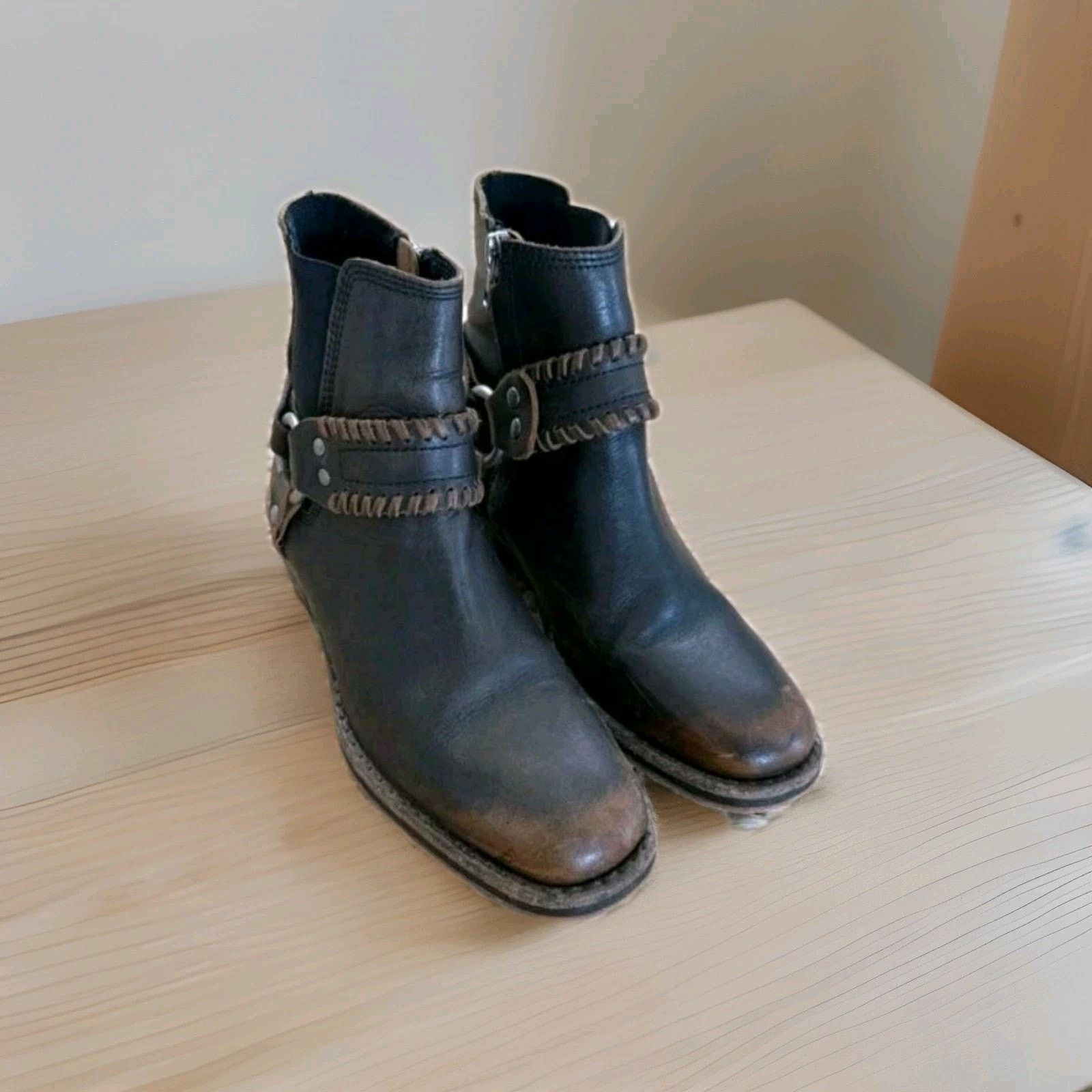 Free People Free People Stony Desert Ankle Harness Leather Western Boot Size US 6 / IT 36 - 1 Thumbnail