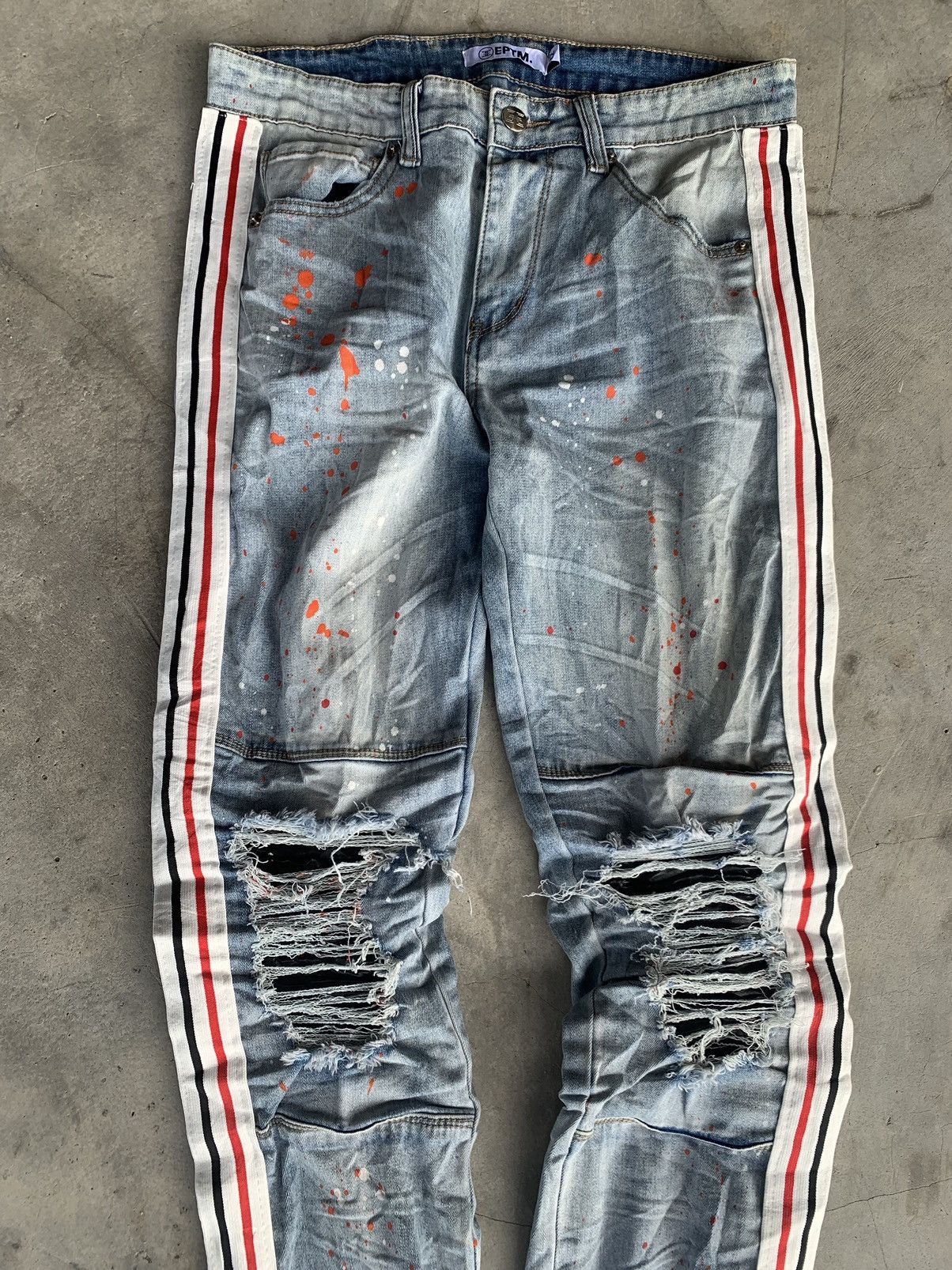 EPTM. EPTM PAINTER DISTRESSED DENIM.RARE DESIGN 💥💥 Size US 31 - 3 Thumbnail