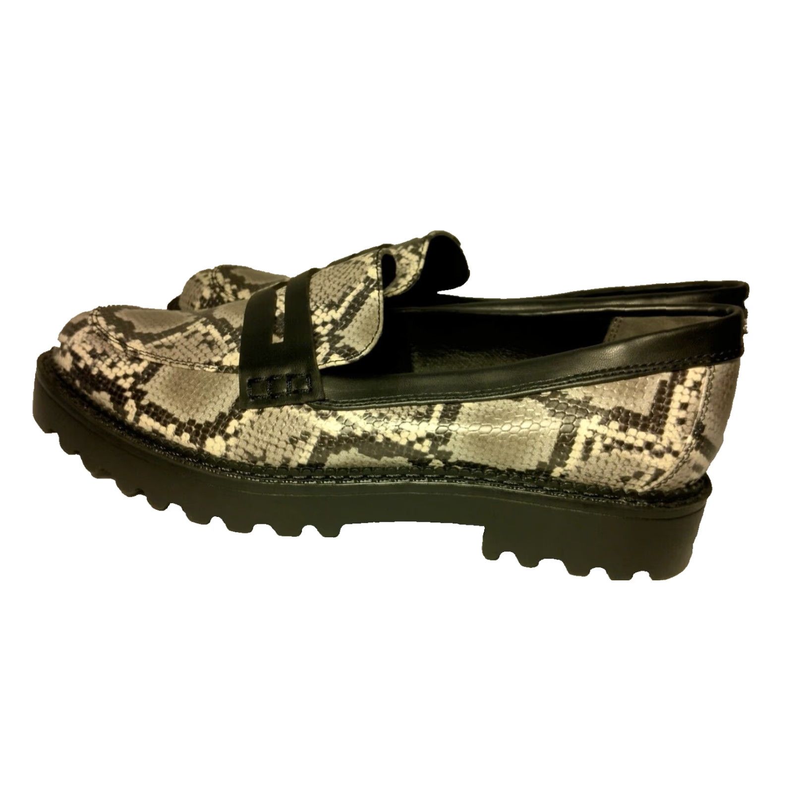 Sam Edelman Sam Edelman Circus Desmond Loafers Women 10 M Faux Snake Skin Black Gray Slip On Flat Size US 10 / IT 40 - 2 Thumbnail