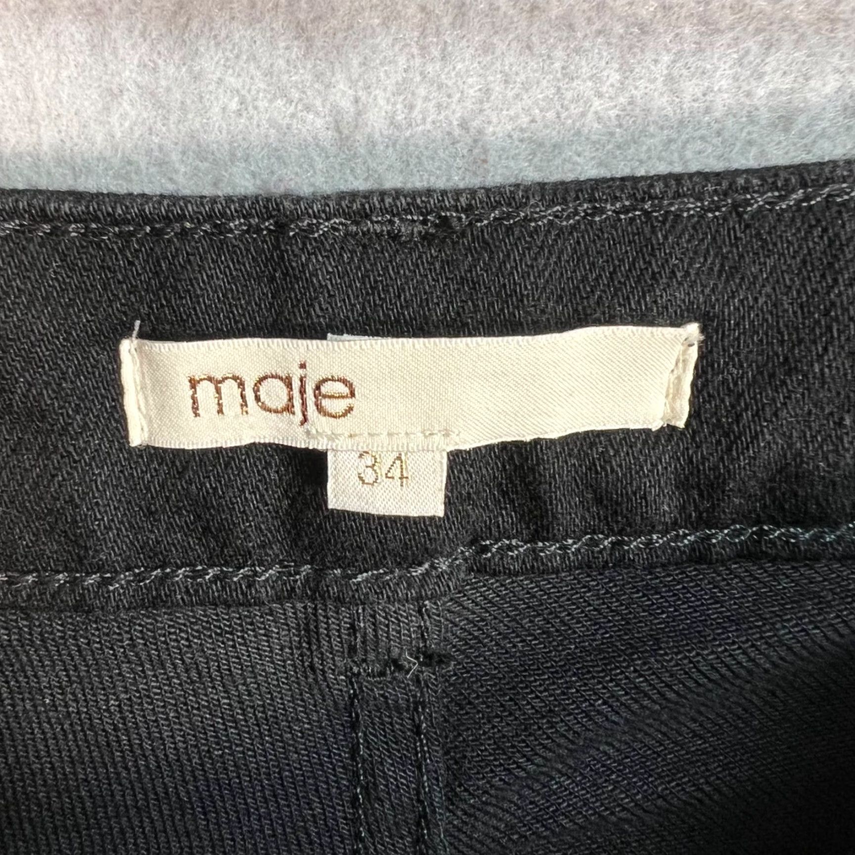 Maje Maje Black Skinny Jeans Size 34 Cotton Blend Womens Size 24" / US 00 / IT 34 - 3 Thumbnail