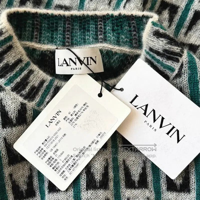Lanvin Lanvin Green Wool Men's Pullover Sweater . Size US S / EU 44-46 / 1 - 8 Thumbnail