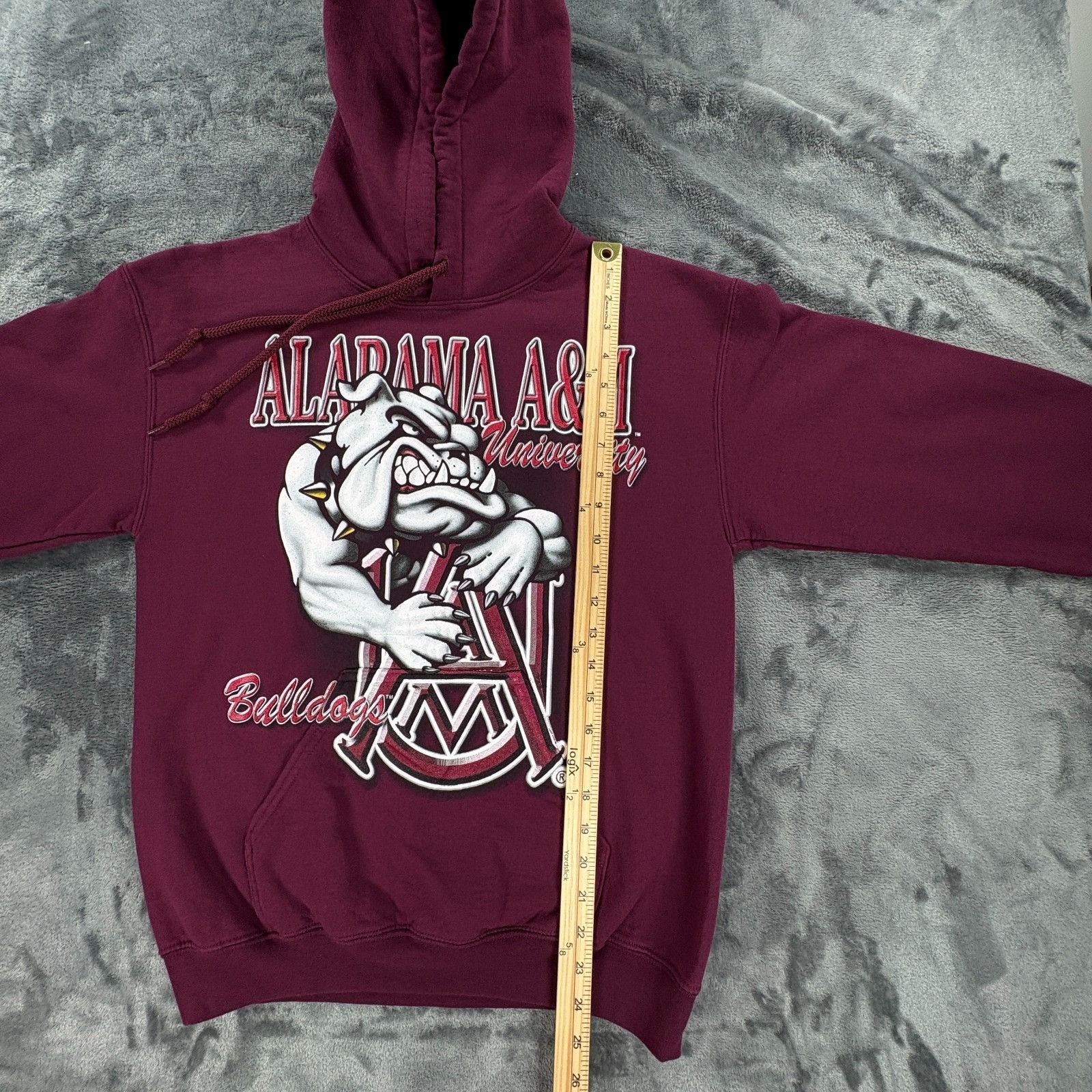 Gildan Vintage 90s Alabama A&M University Bulldogs Hoodie Maroon Me Size US S / EU 44-46 / 1 - 6 Thumbnail