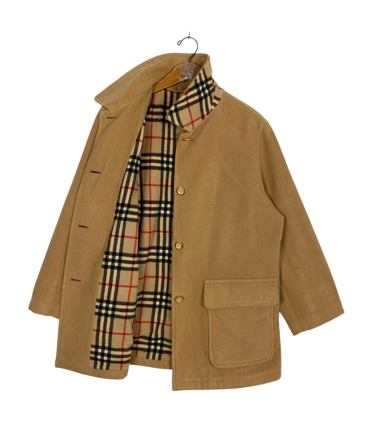 Burberry Vintage Burberrys Herringbone Reversible Wool Coat | Grailed