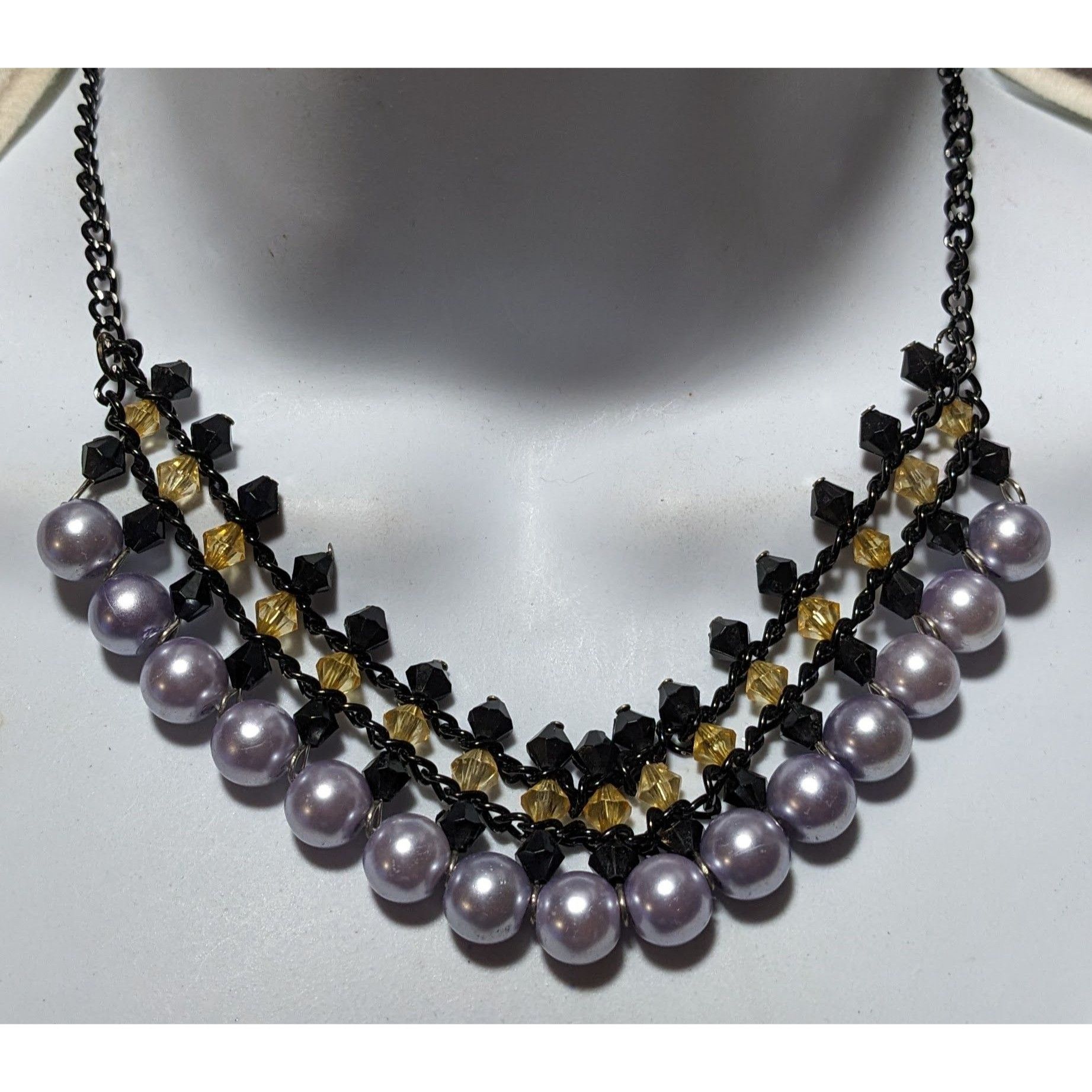 Other Gothic Pastel Purple Pearl Beaded Necklace Size ONE SIZE - 5 Thumbnail